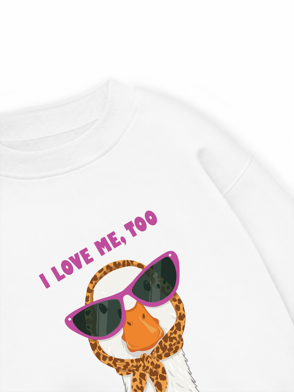 Áo Sweater Nỉ Hai Da Farm Lady Duck I Love Me Too