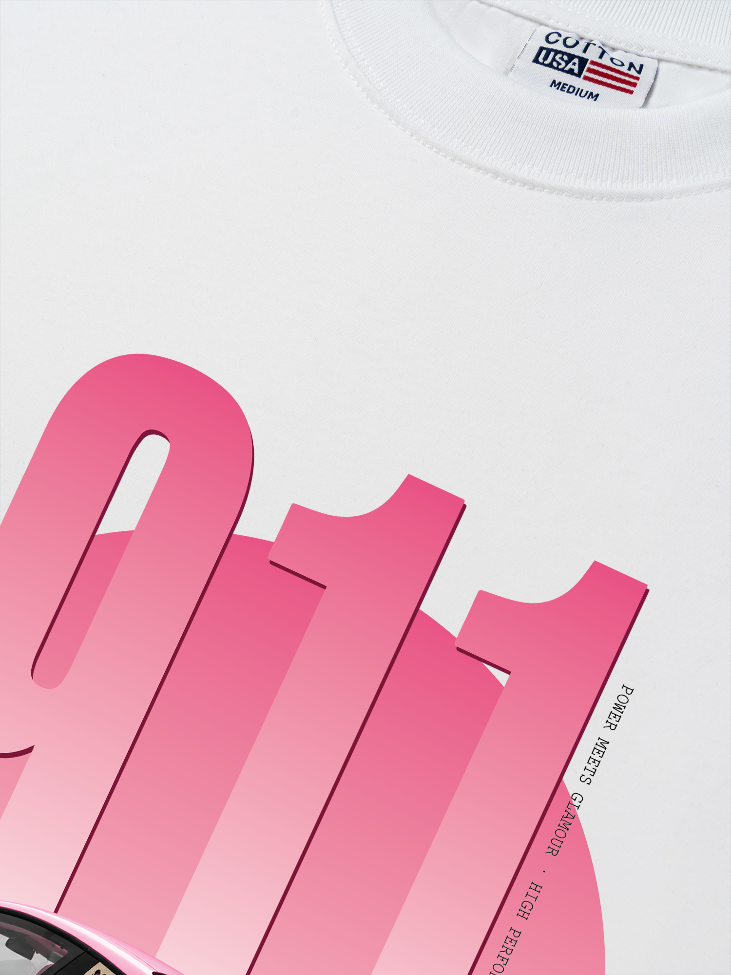 Áo Thun Relaxed Fit Car 911 Icon In Pink