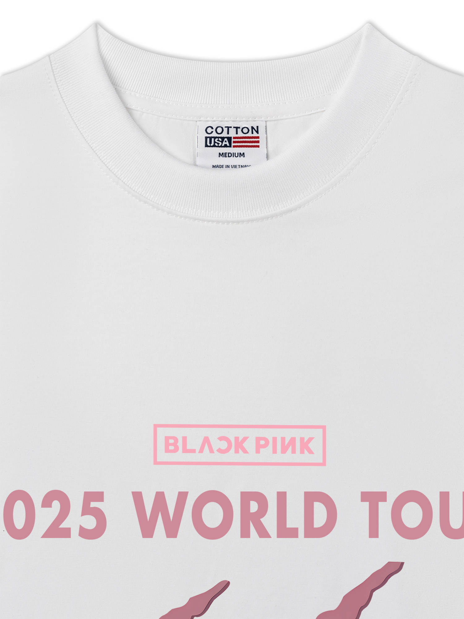 Áo Thun Relaxed Fit Black Pink 2025 World Tour