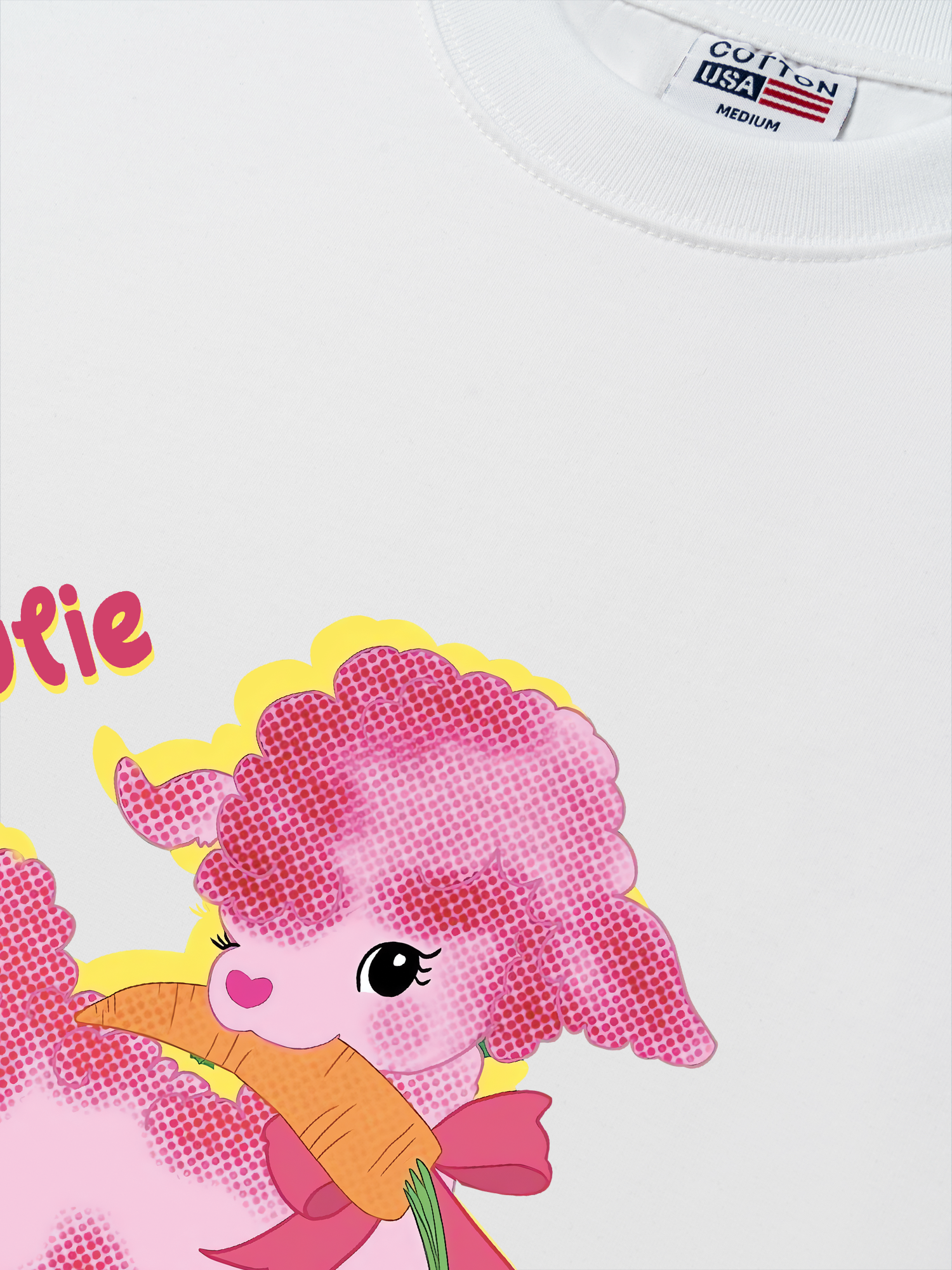 Áo Thun Relaxed Fit Soft Paw Cute Pink Sheep