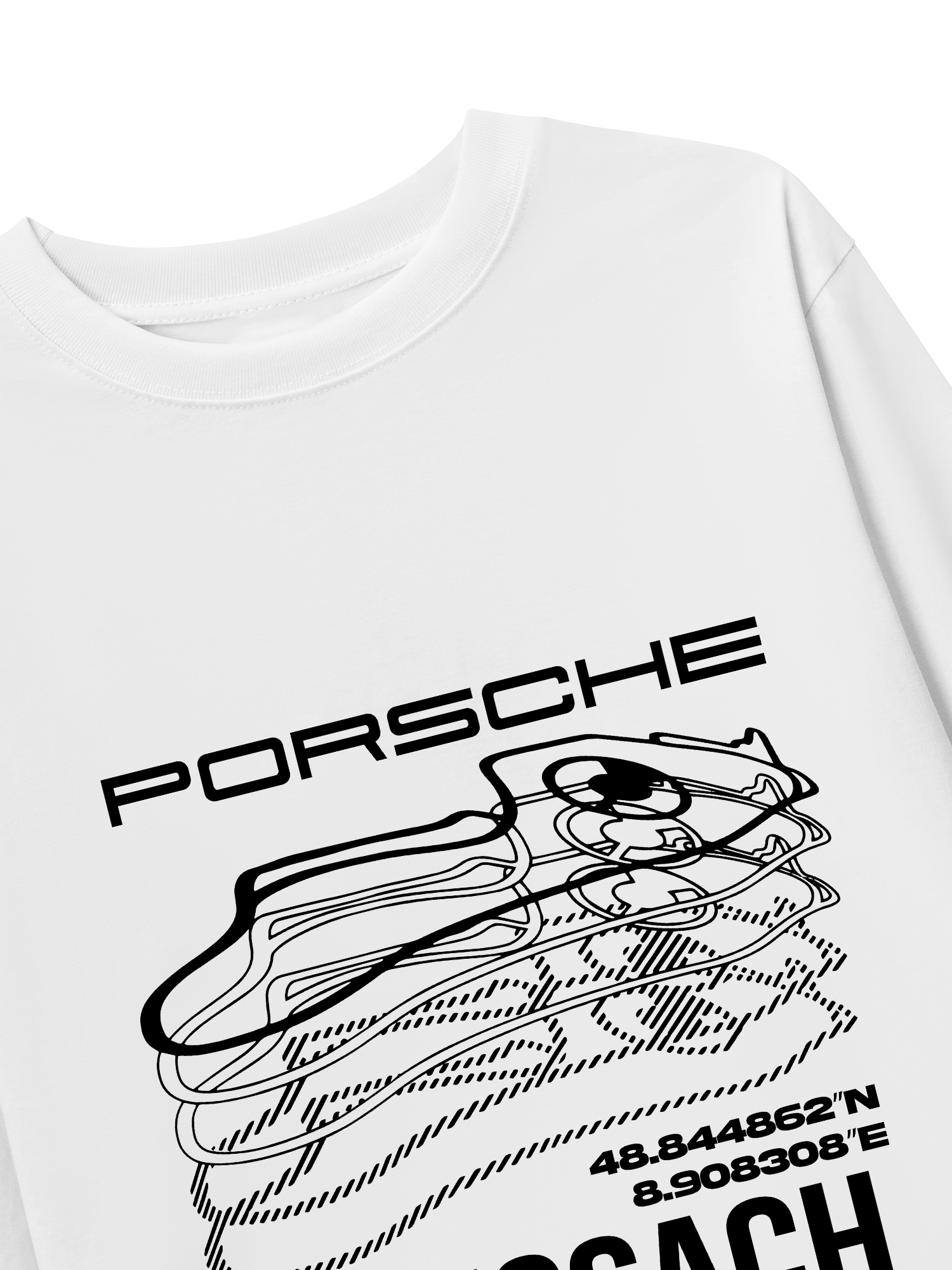 Áo Thun Dài Tay Porsche Weissach Map