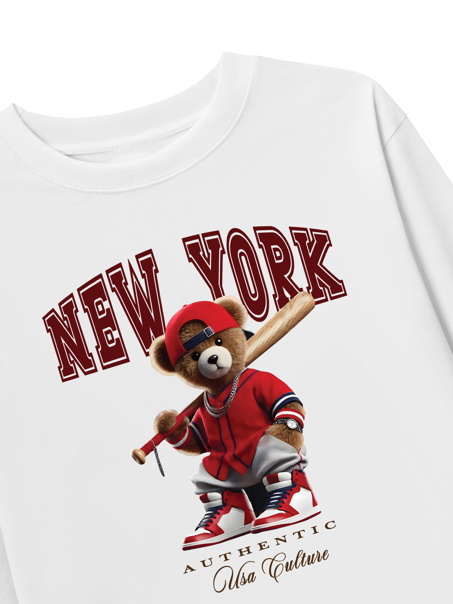 Áo Thun Dài Tay Baseball Authentic Teddy