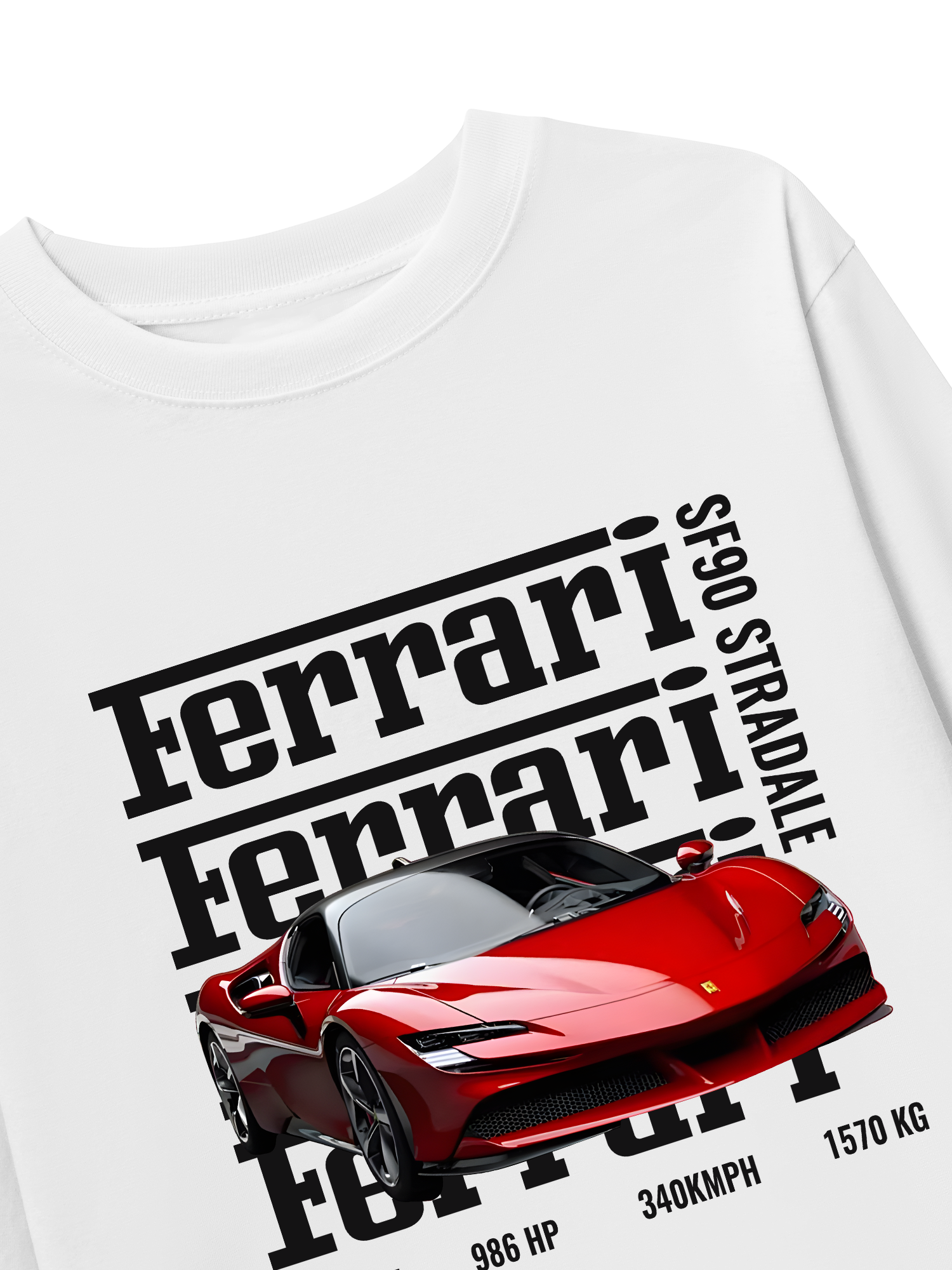Áo Thun Dài Tay Ferrari SF90 Stradale
