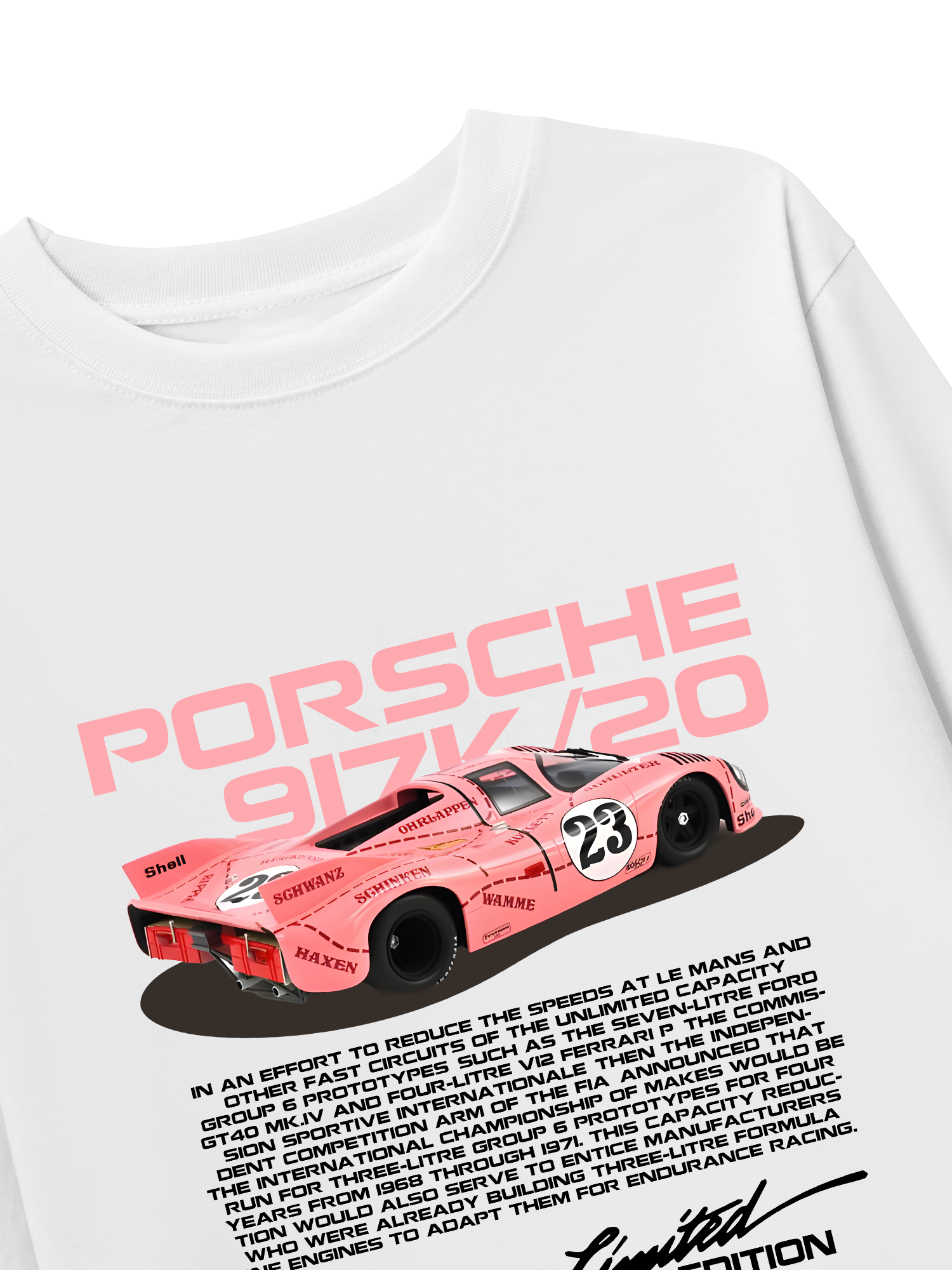 Áo Thun Dài Tay Porsche 917K Pink Pig