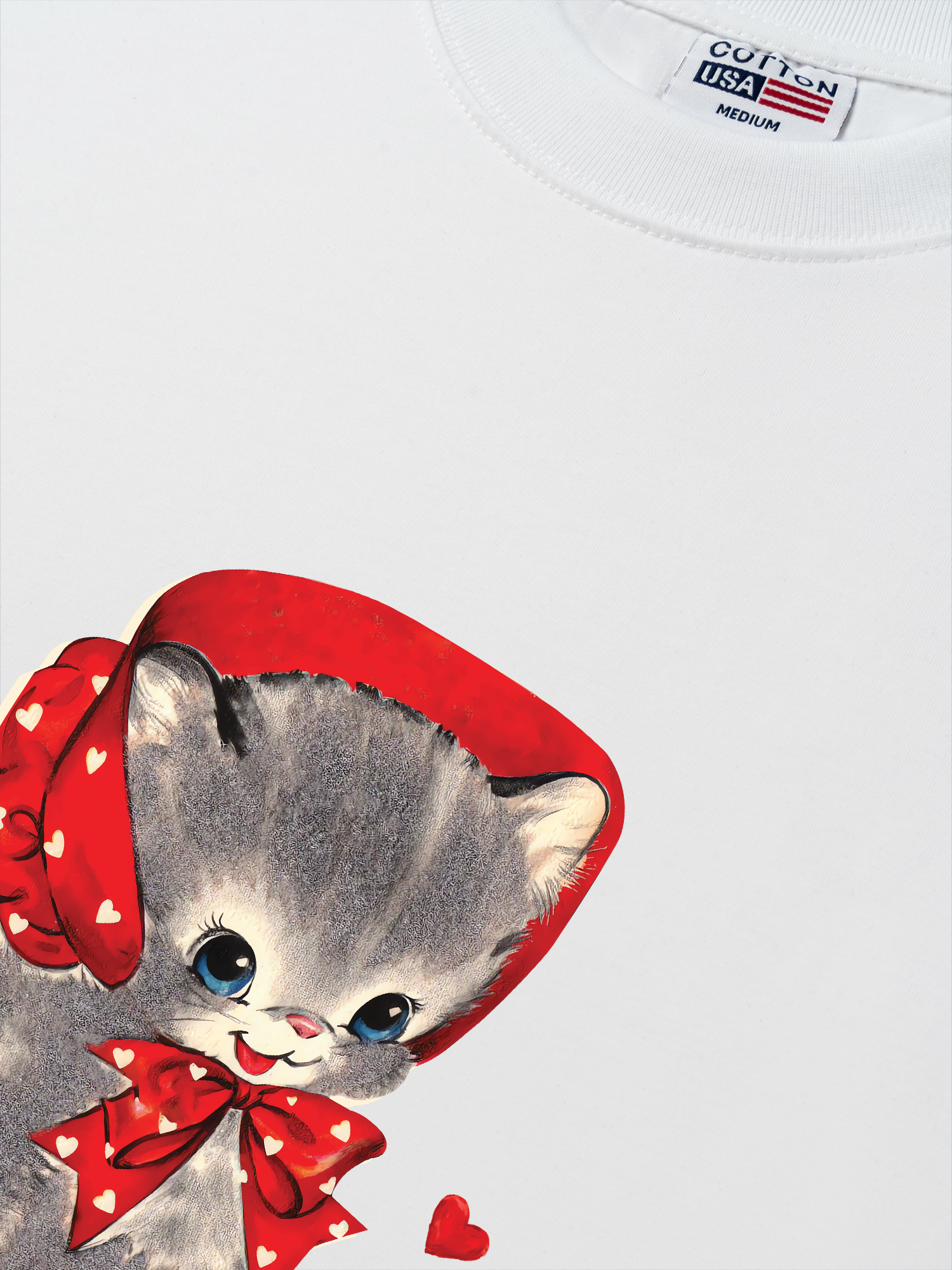 Áo Thun Relaxed Fit Soft Paw Cute Cat