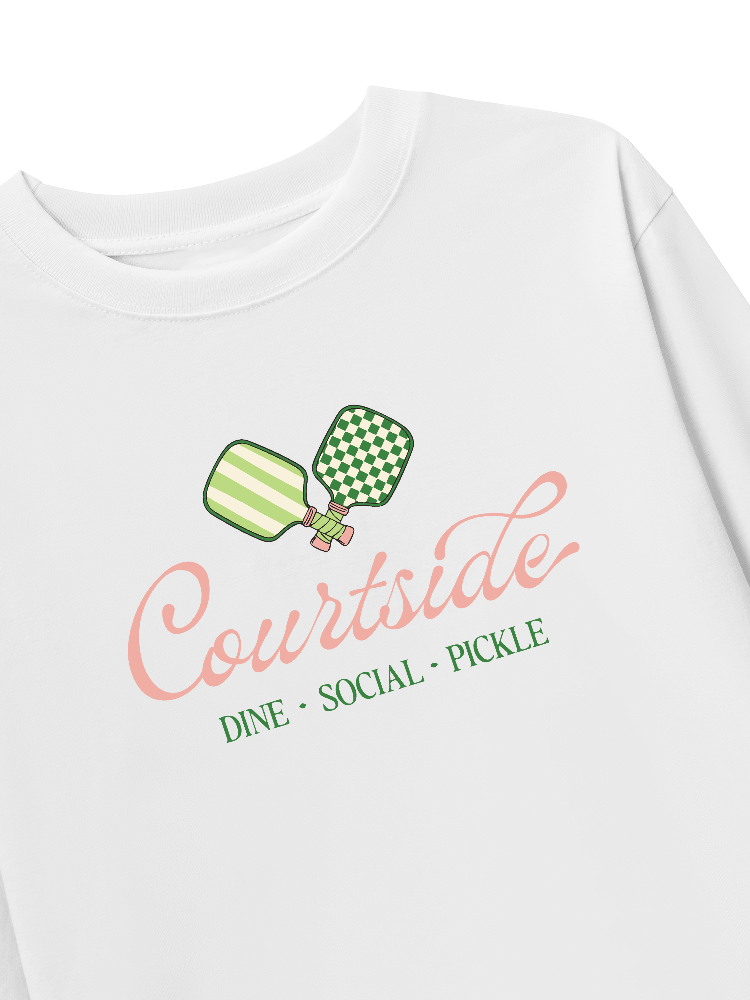 Áo Thun Dài Tay Pickleball Courtside Dine Social Pickle