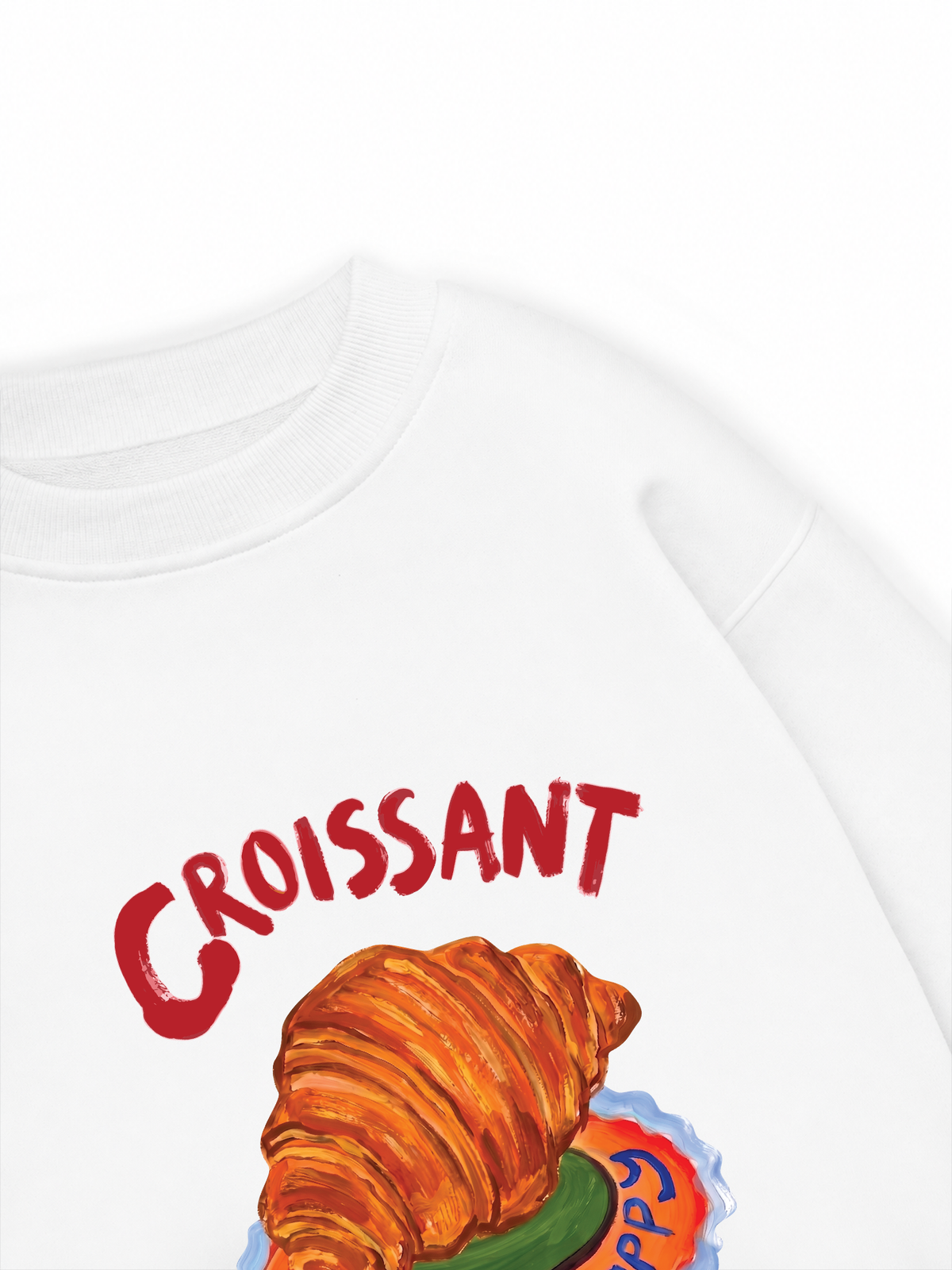 Áo Sweater Nỉ Hai Da Yummy Mood Croissant Club