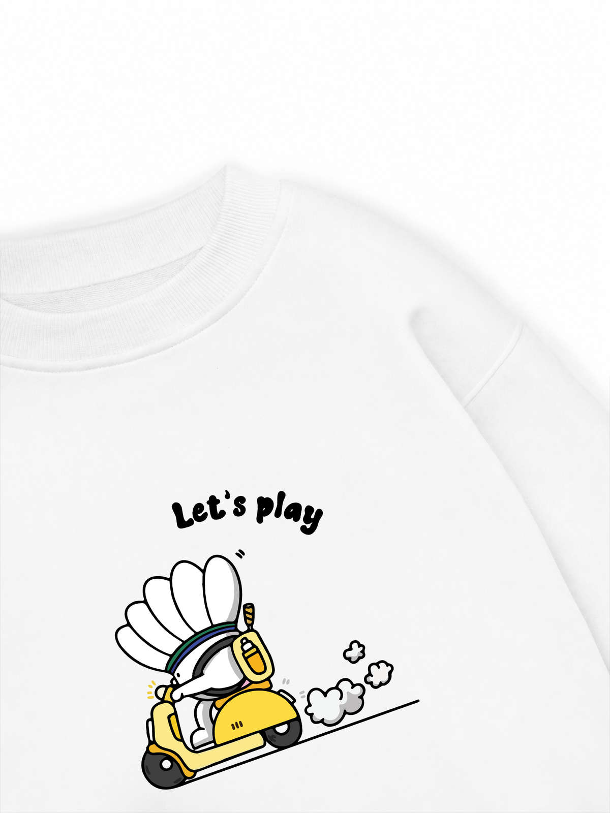 Áo Sweater Nỉ Hai Da Badminton Let's Play