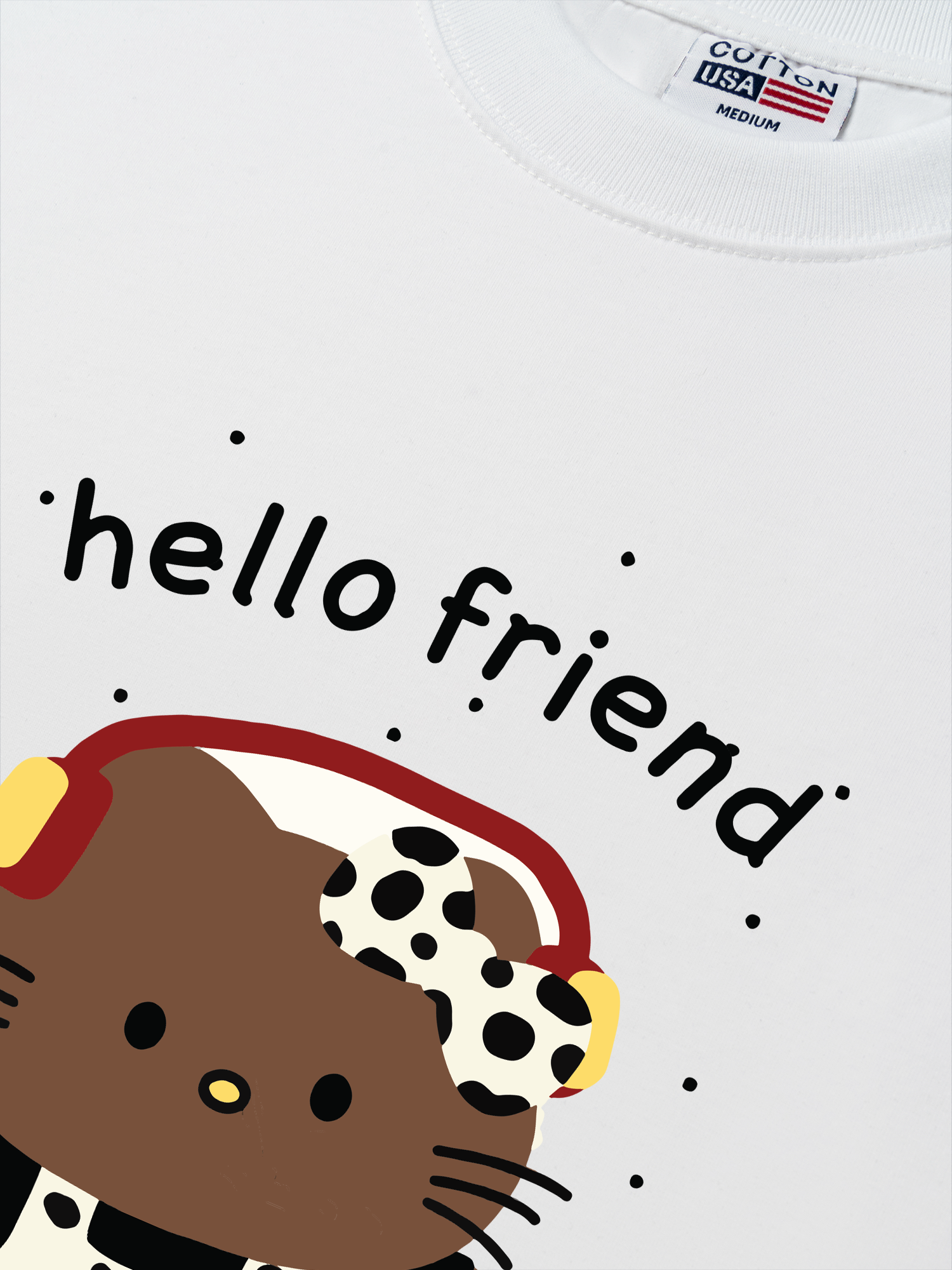 Áo Thun Relaxed Fit Soft Paw Hello Friend