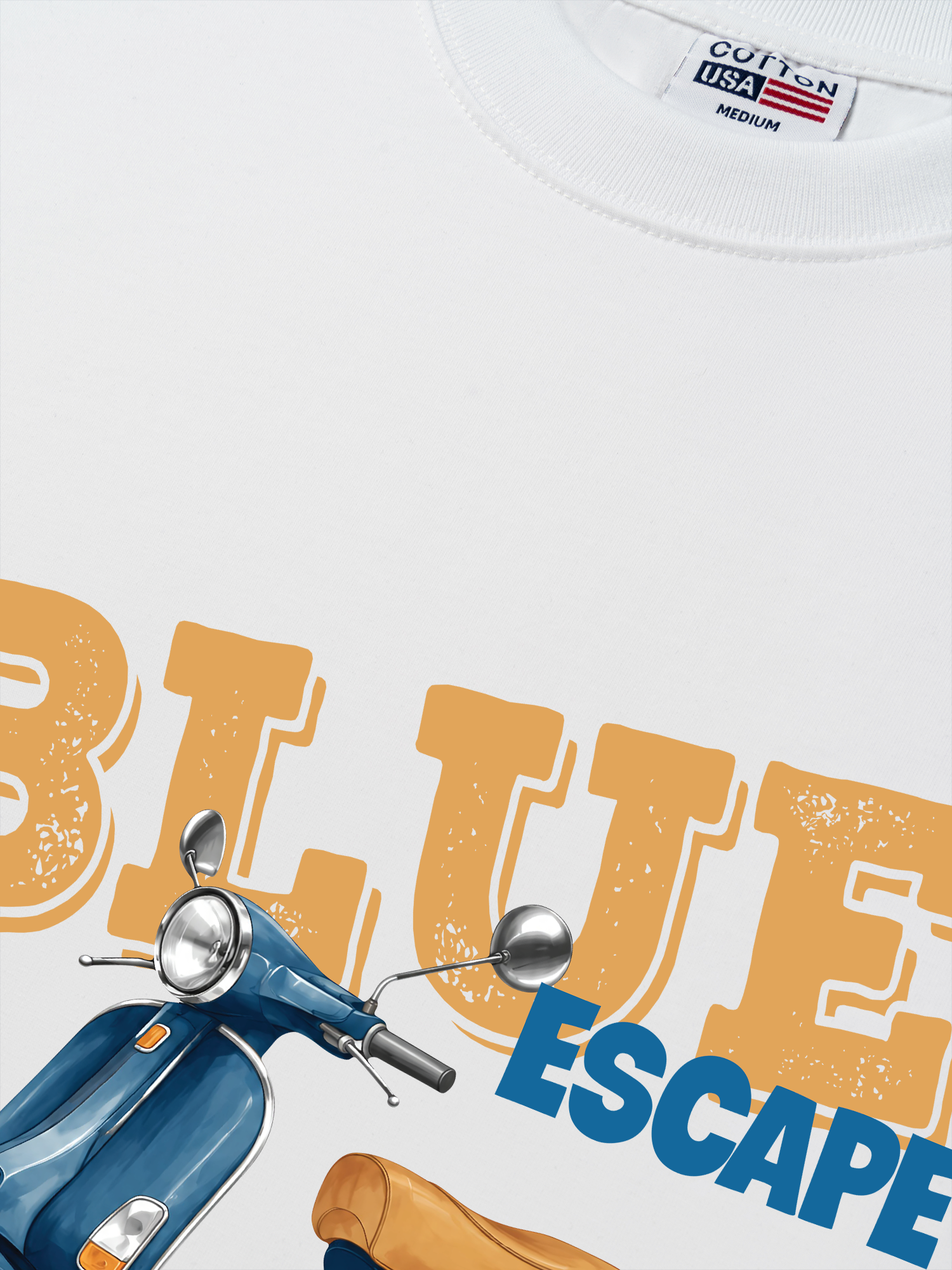 Áo Thun Relaxed Fit Car Blue Escape