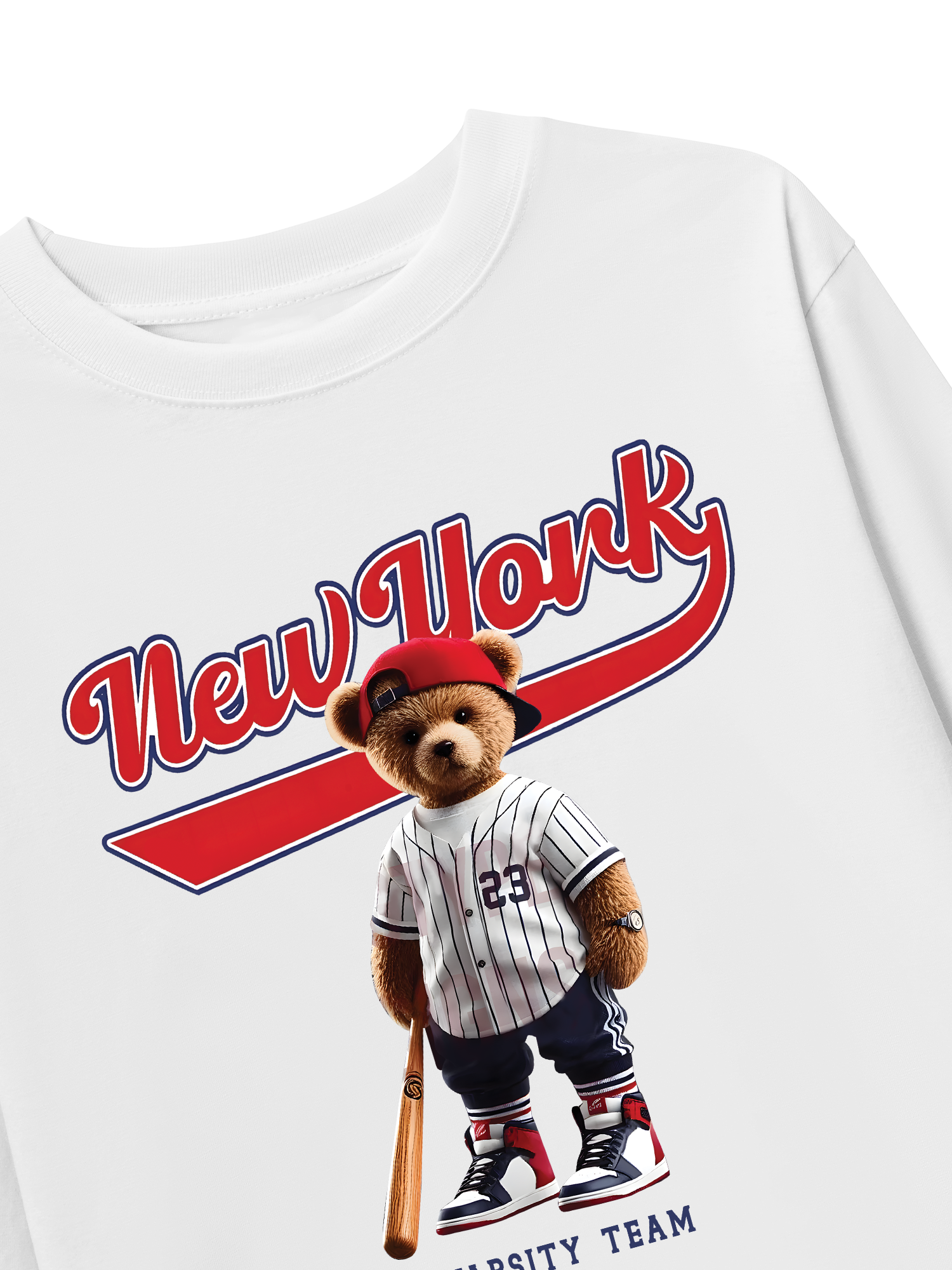 Áo Thun Dài Tay Baseball New York Teddy
