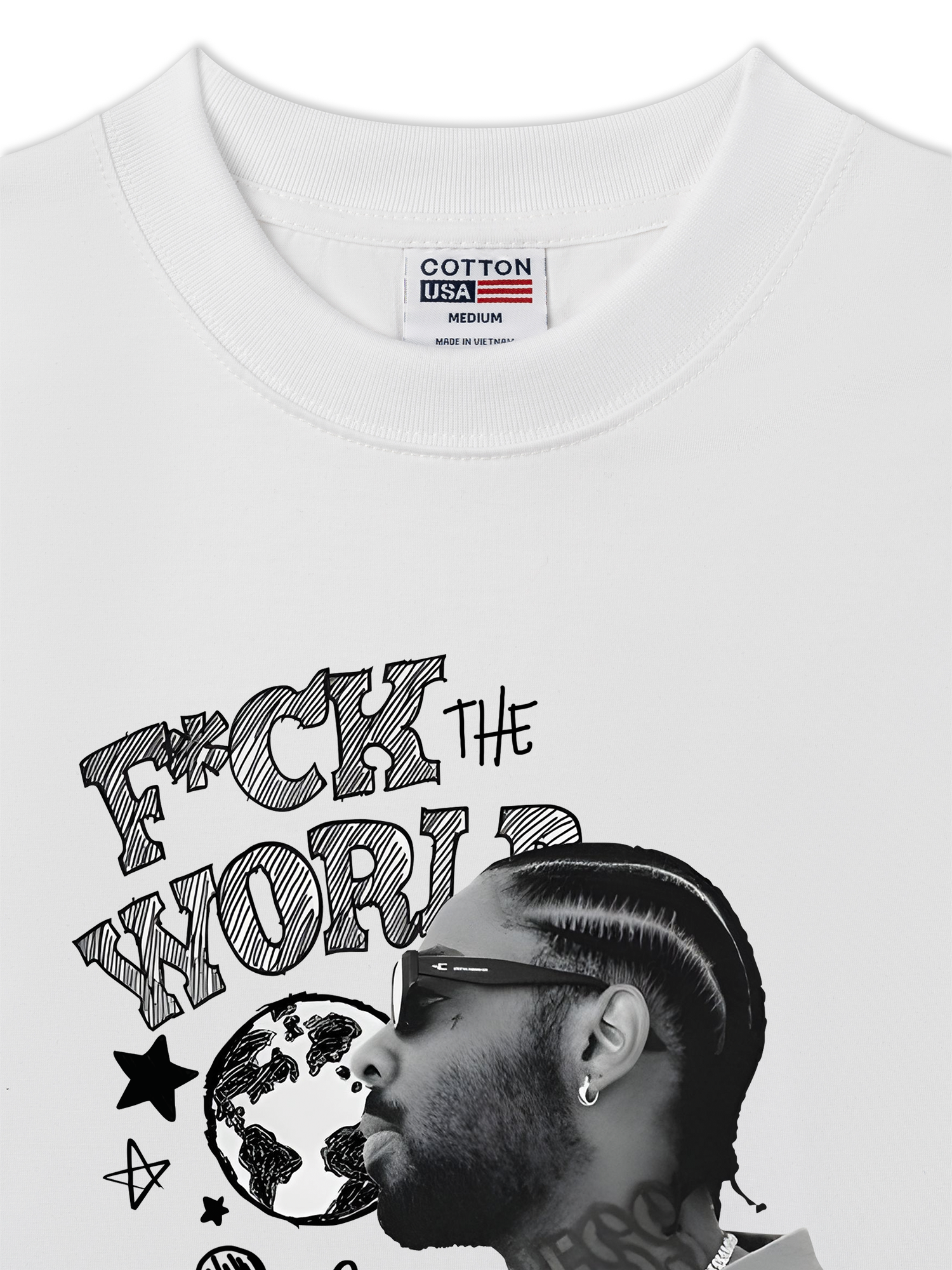 Áo Thun Relaxed Fit Tricou Brent Faiyaz  Fck World