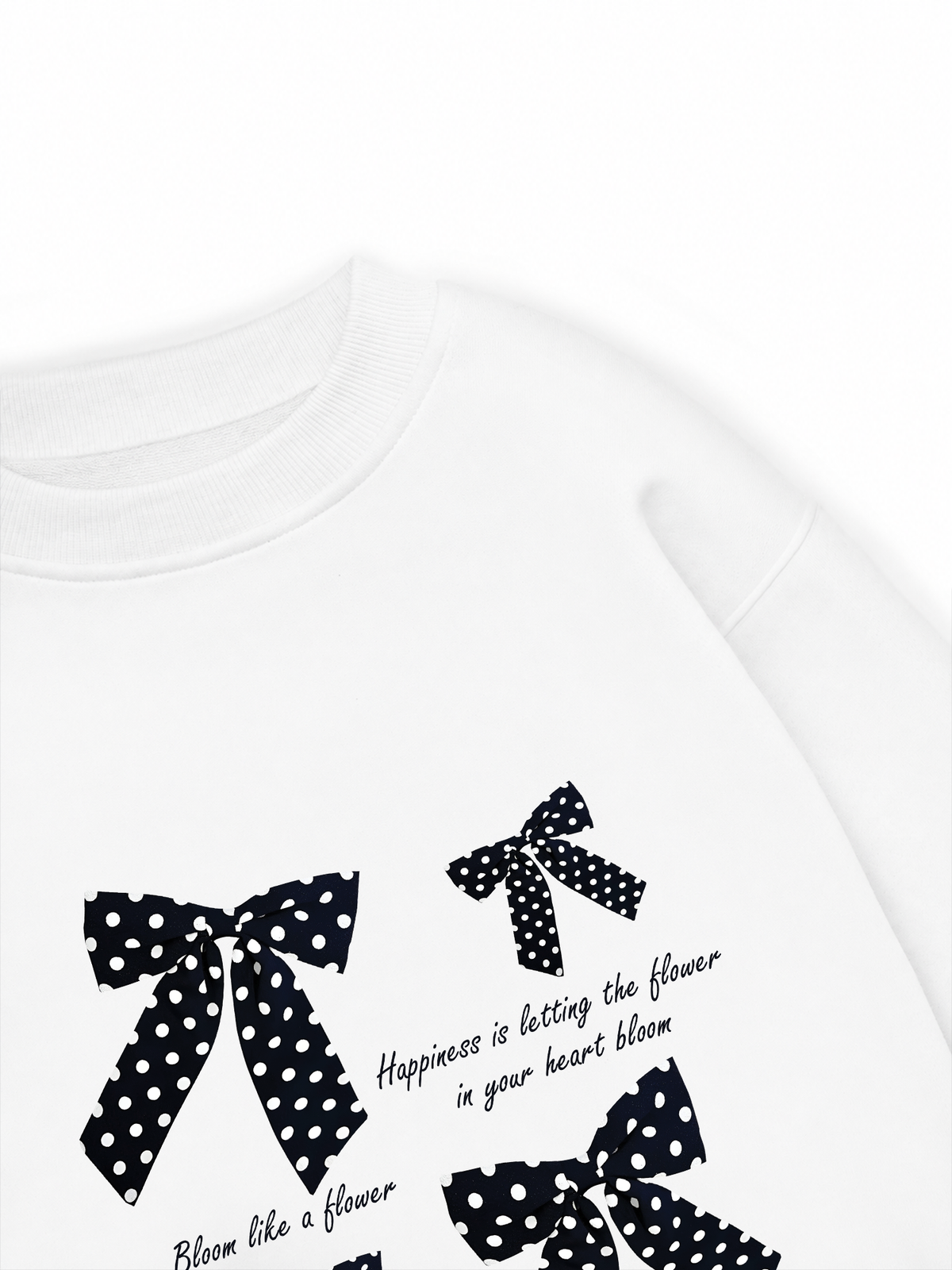 Áo Sweater Nỉ Hai Da Dotty Mood Lovely Bloom Ribbon