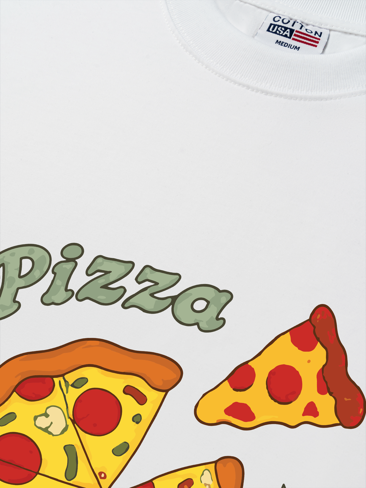 Áo Thun Relaxed Fit Yummy Mood Pizza Person