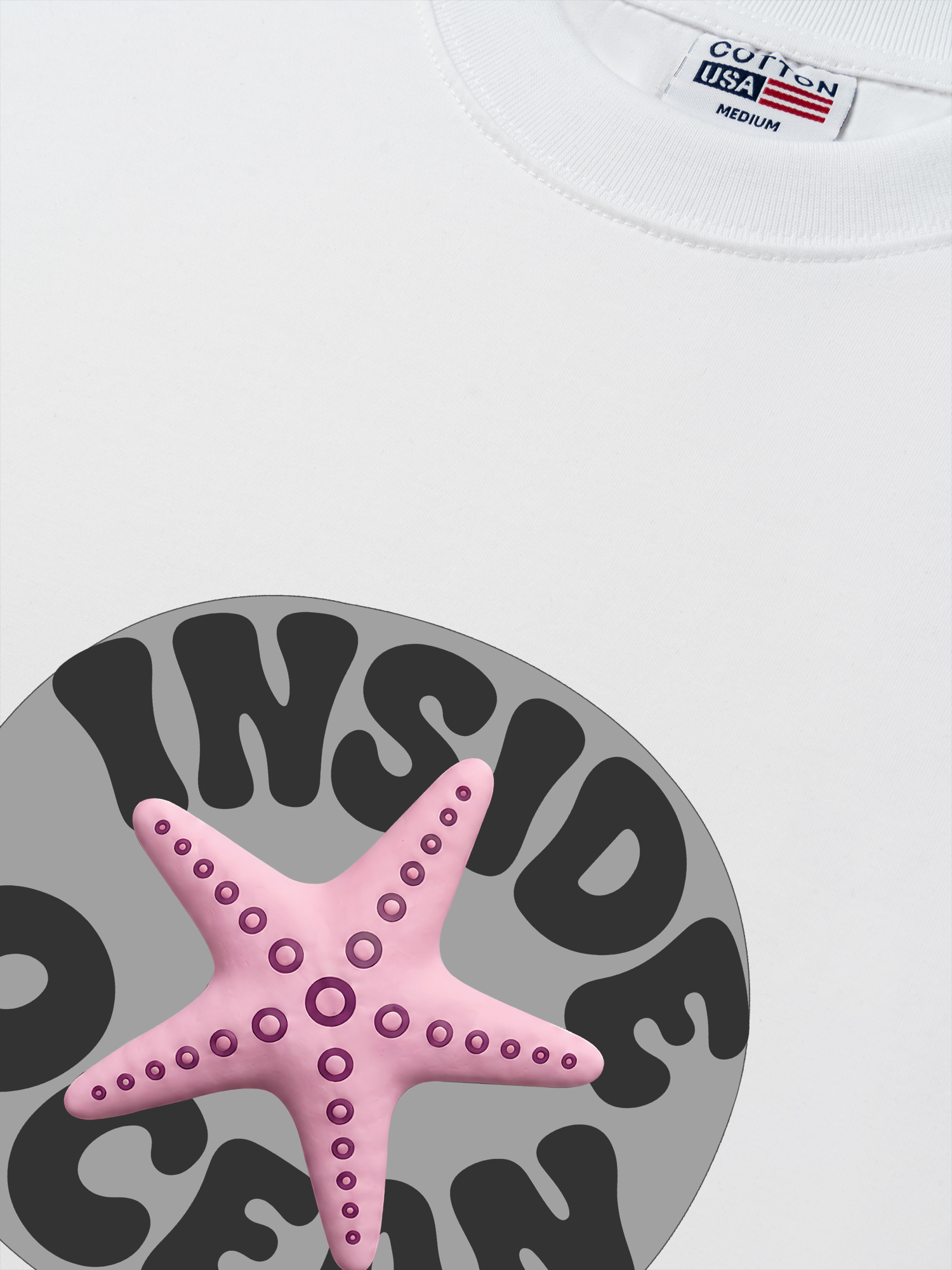 Áo Thun Relaxed Fit Inside Ocean Pink StarFish