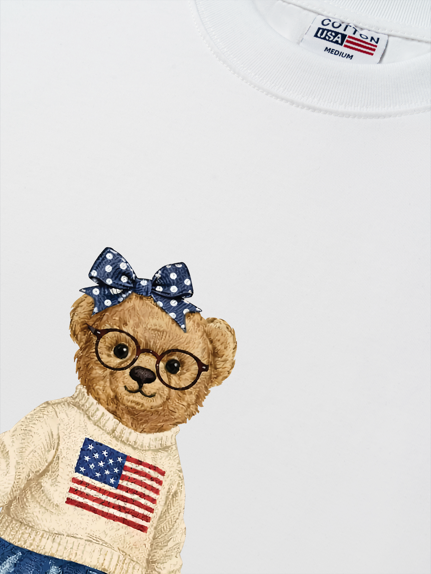 Áo Thun Relaxed Fit Soft Girl Bear