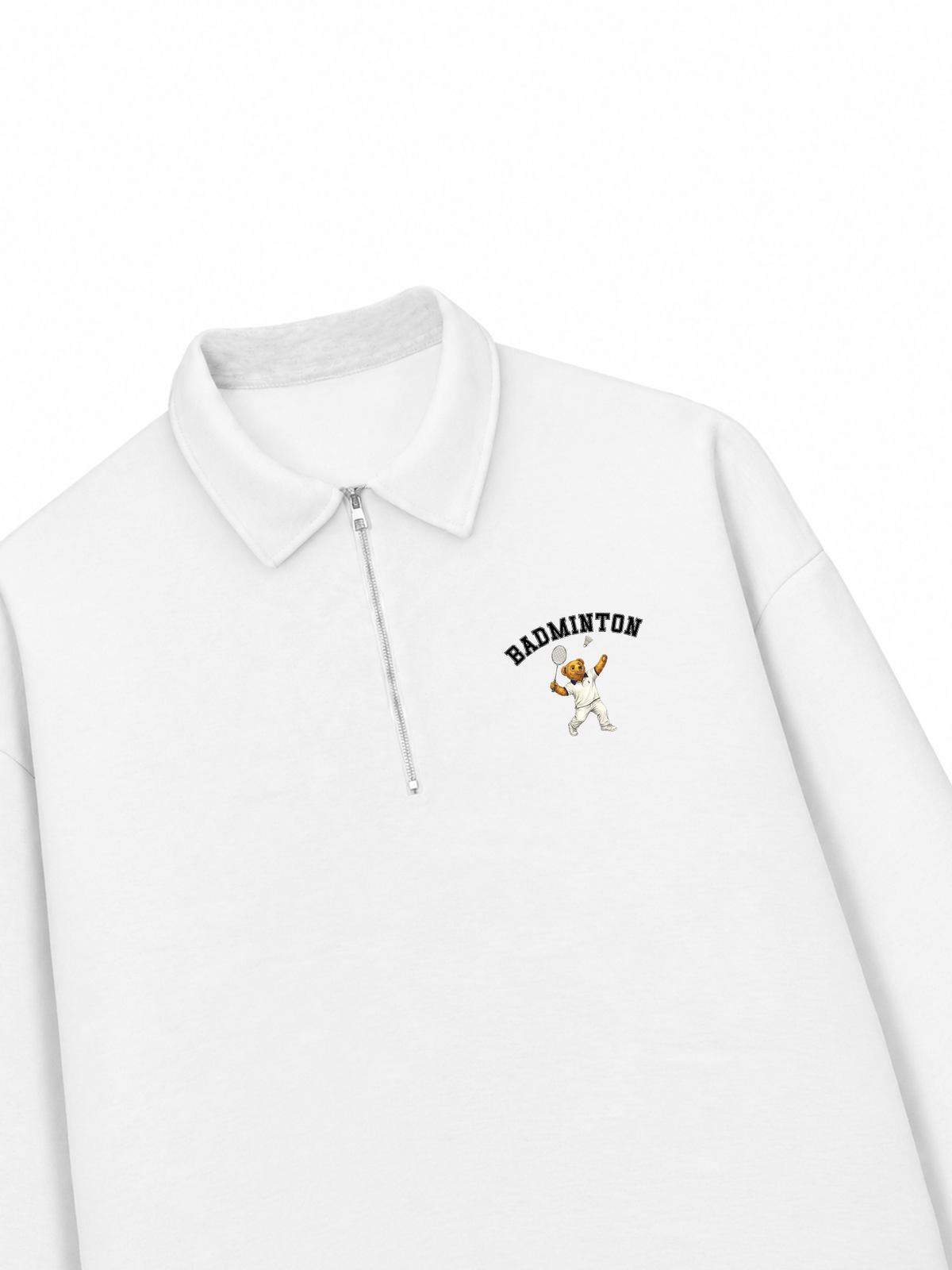 Áo Sweater Polo Nỉ Hai Da Badminton Teddy