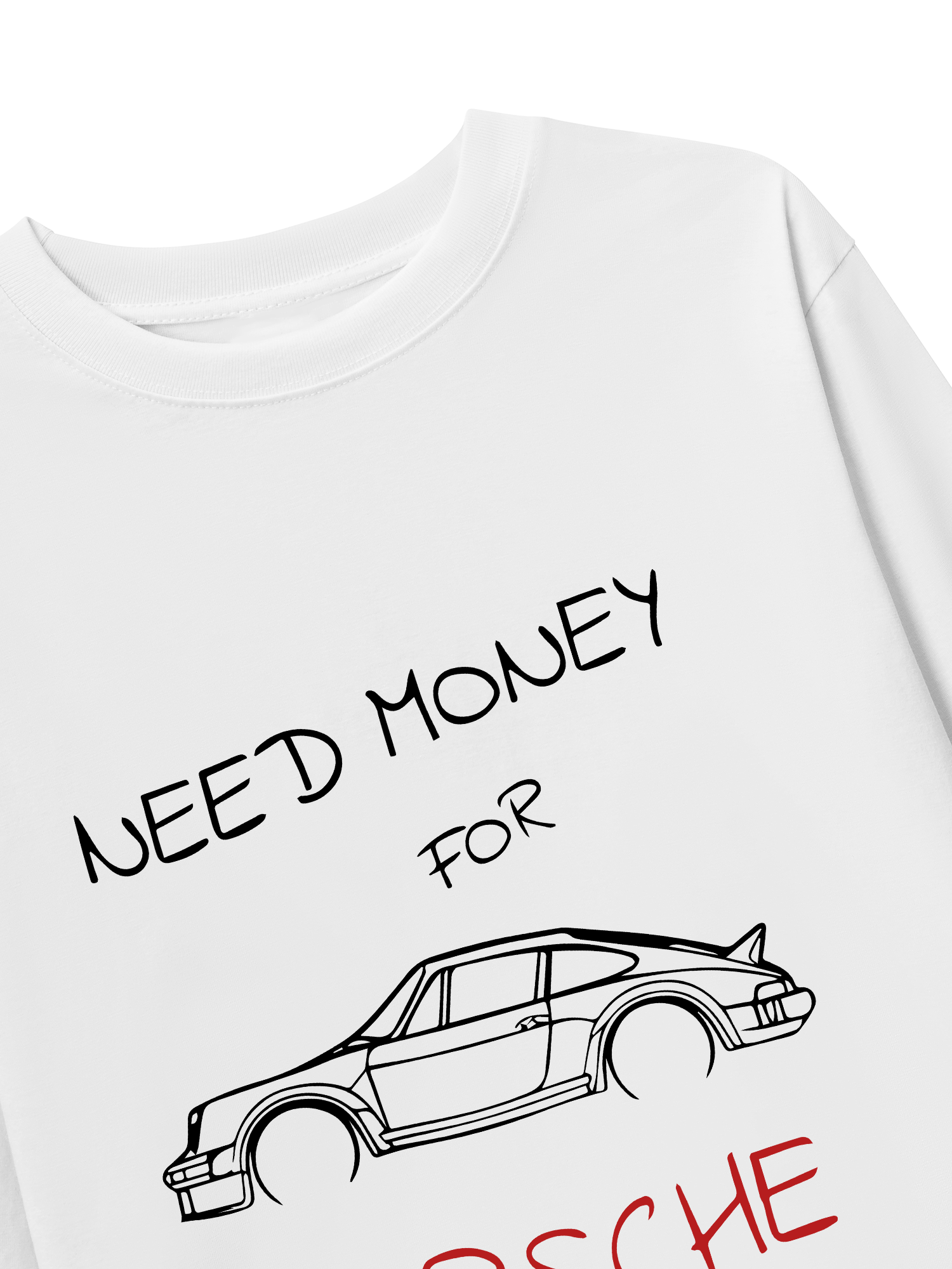 Áo Thun Dài Tay Porsche Need Money Sketch