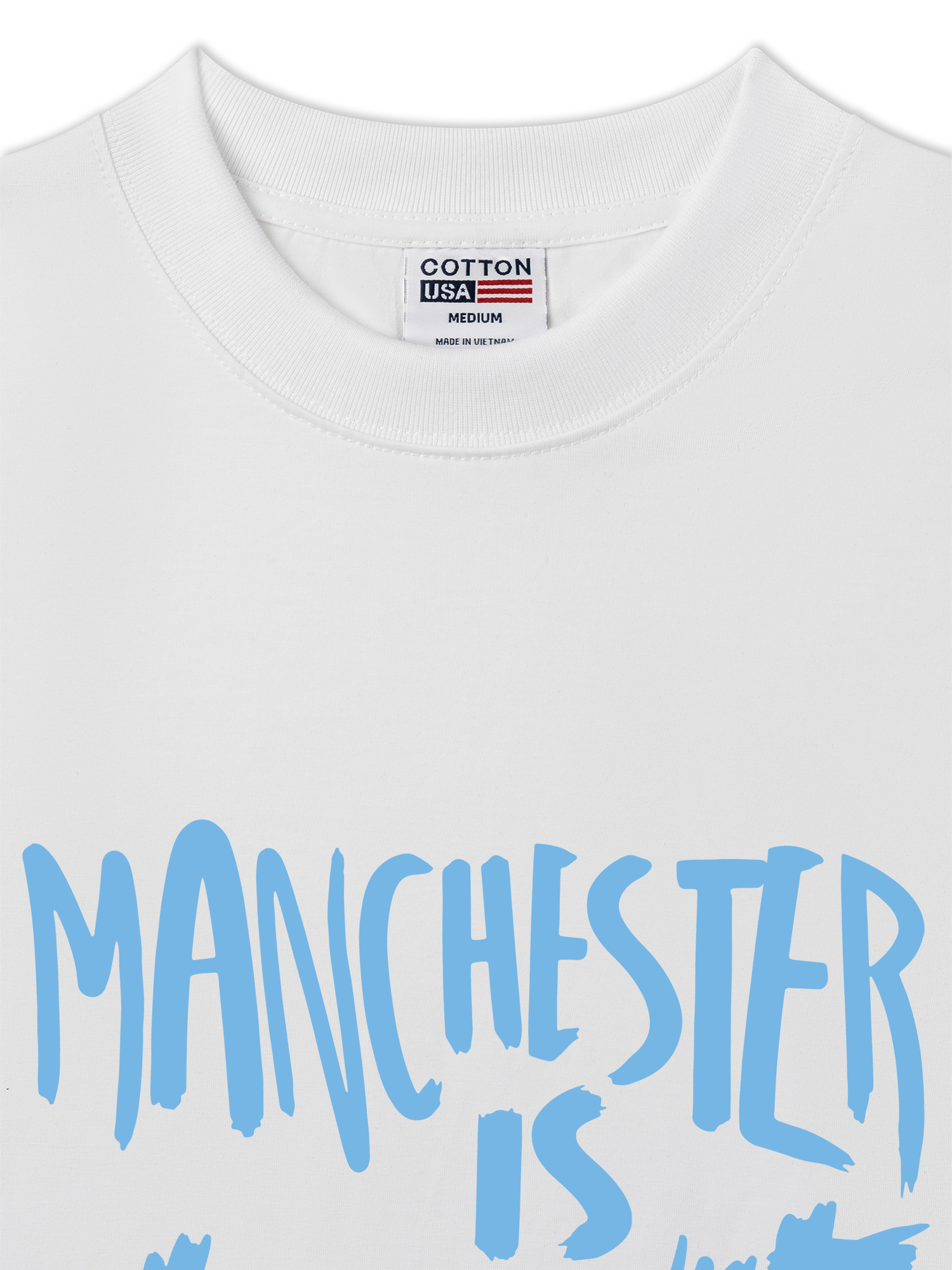 Áo Thun Relaxed Fit Soccer Manchester is Blue