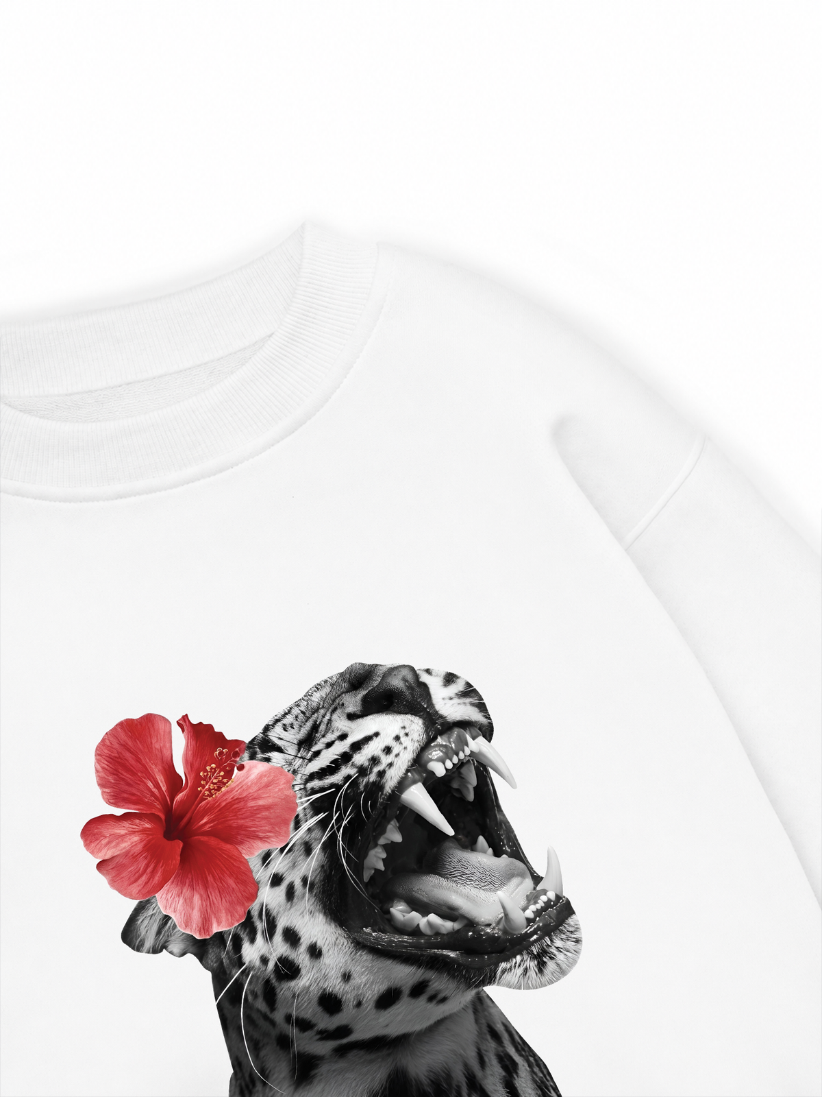 Áo Sweater Nỉ Hai Da Urban Leopard Roar Flower