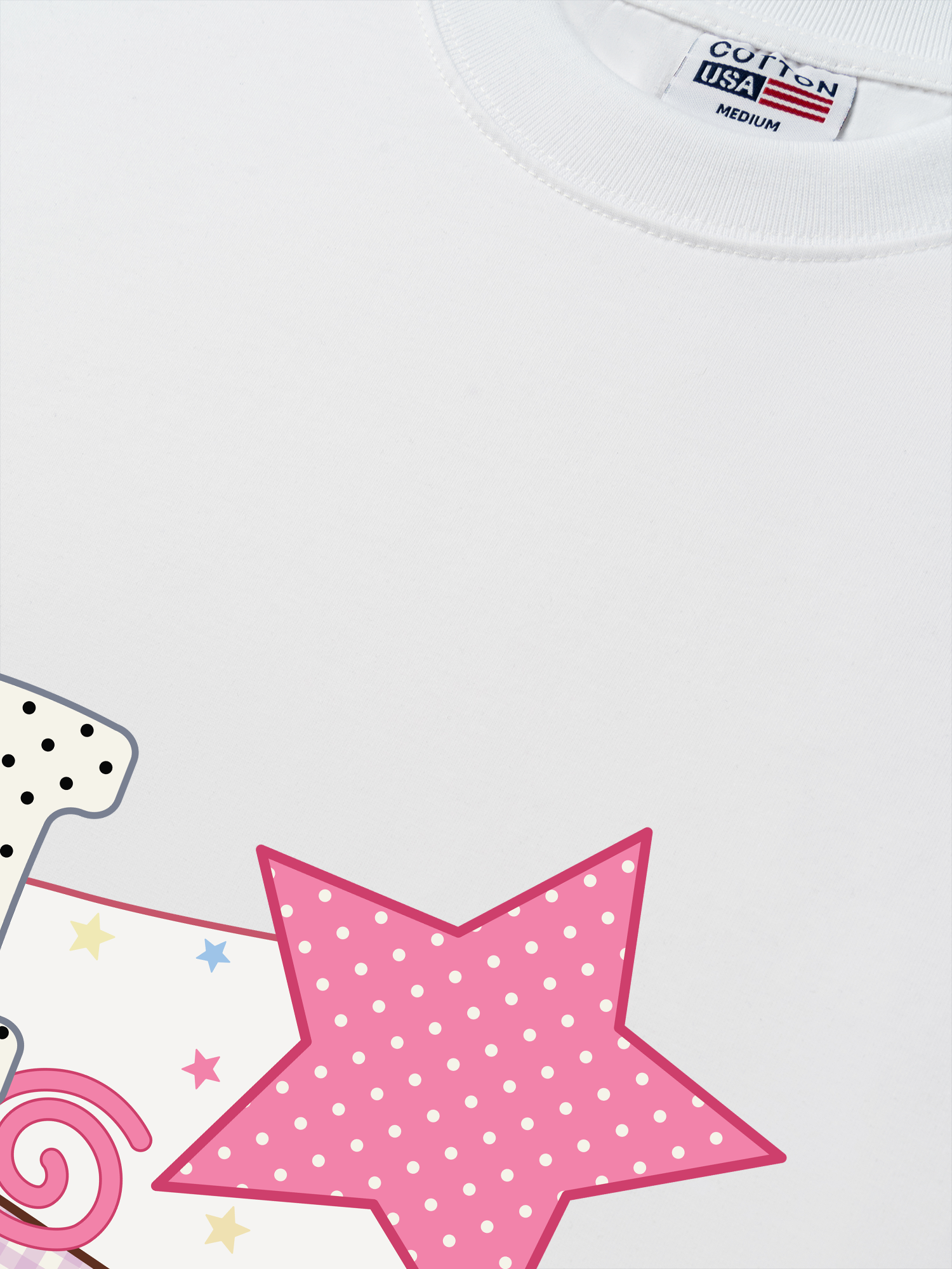 Áo Thun Relaxed Fit Dotty Mood Pink Star Candy