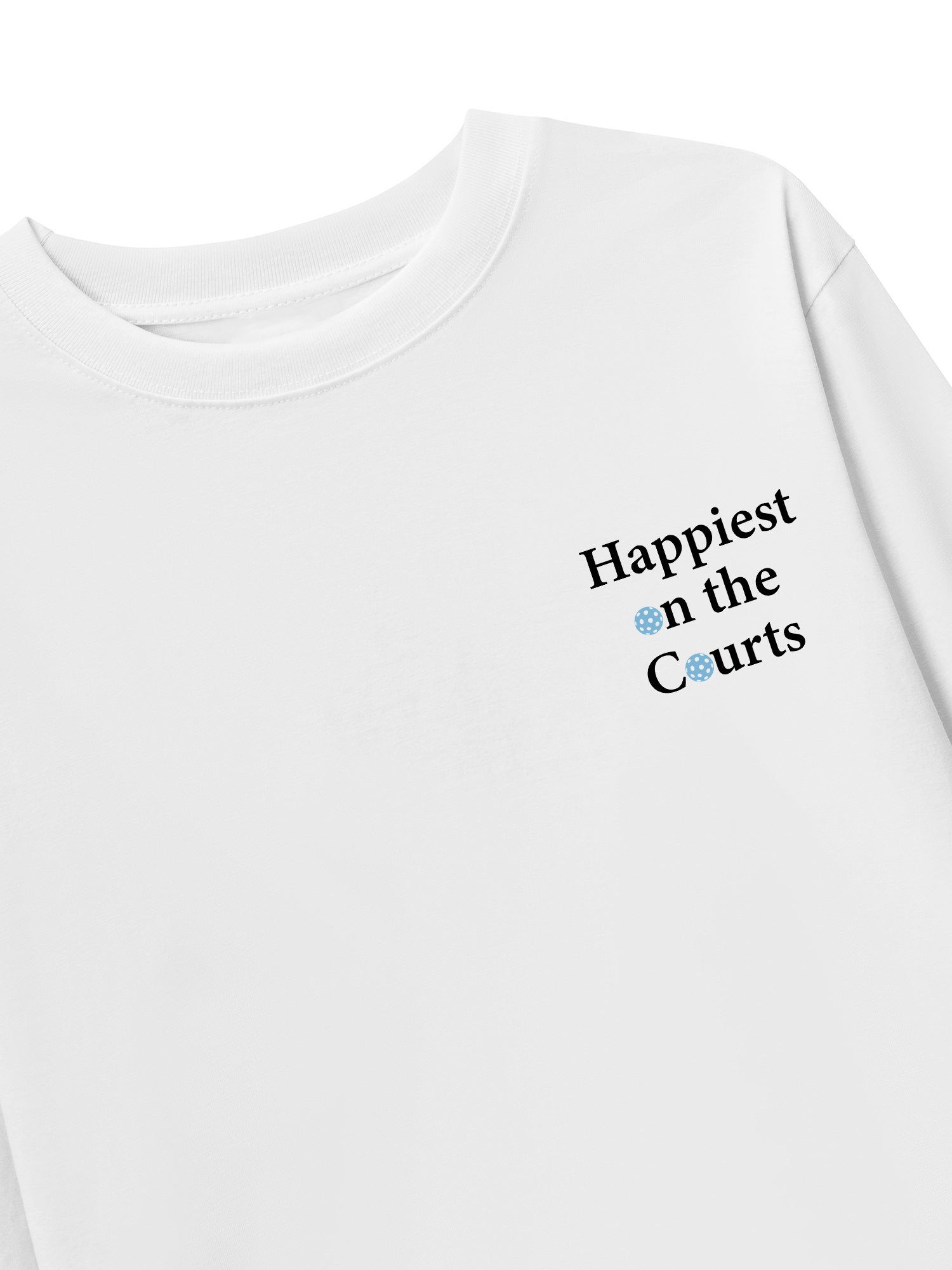 Áo Thun Dài Tay Pickleball Happiest on the Courts