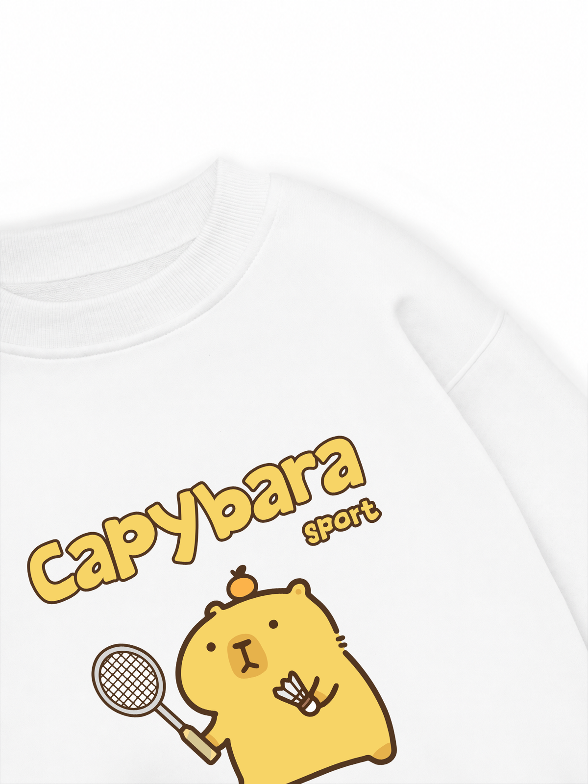 Áo Sweater Nỉ Hai Da Badminton Capybara Sport