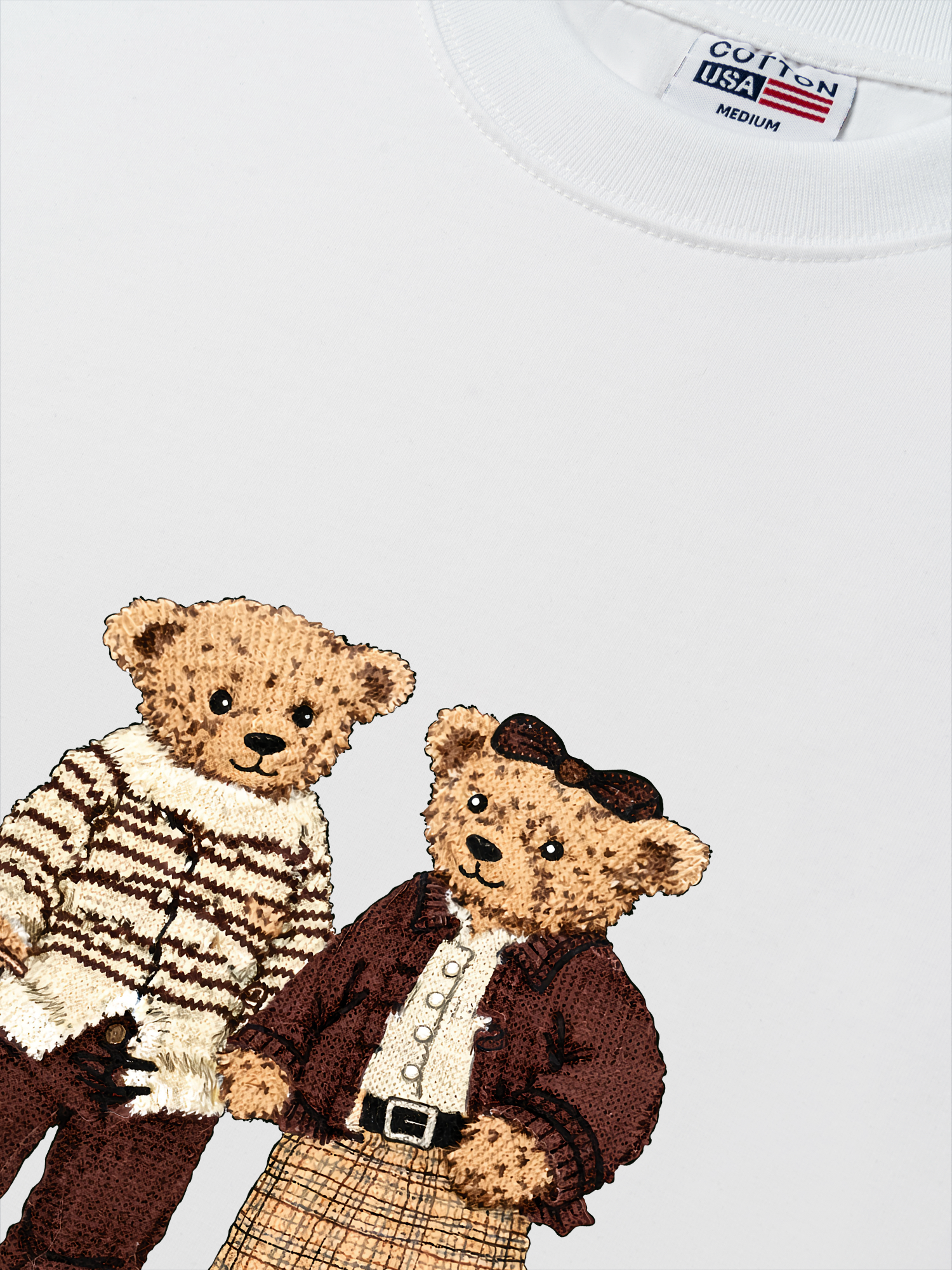 Áo Thun Relaxed Fit Couple Bear