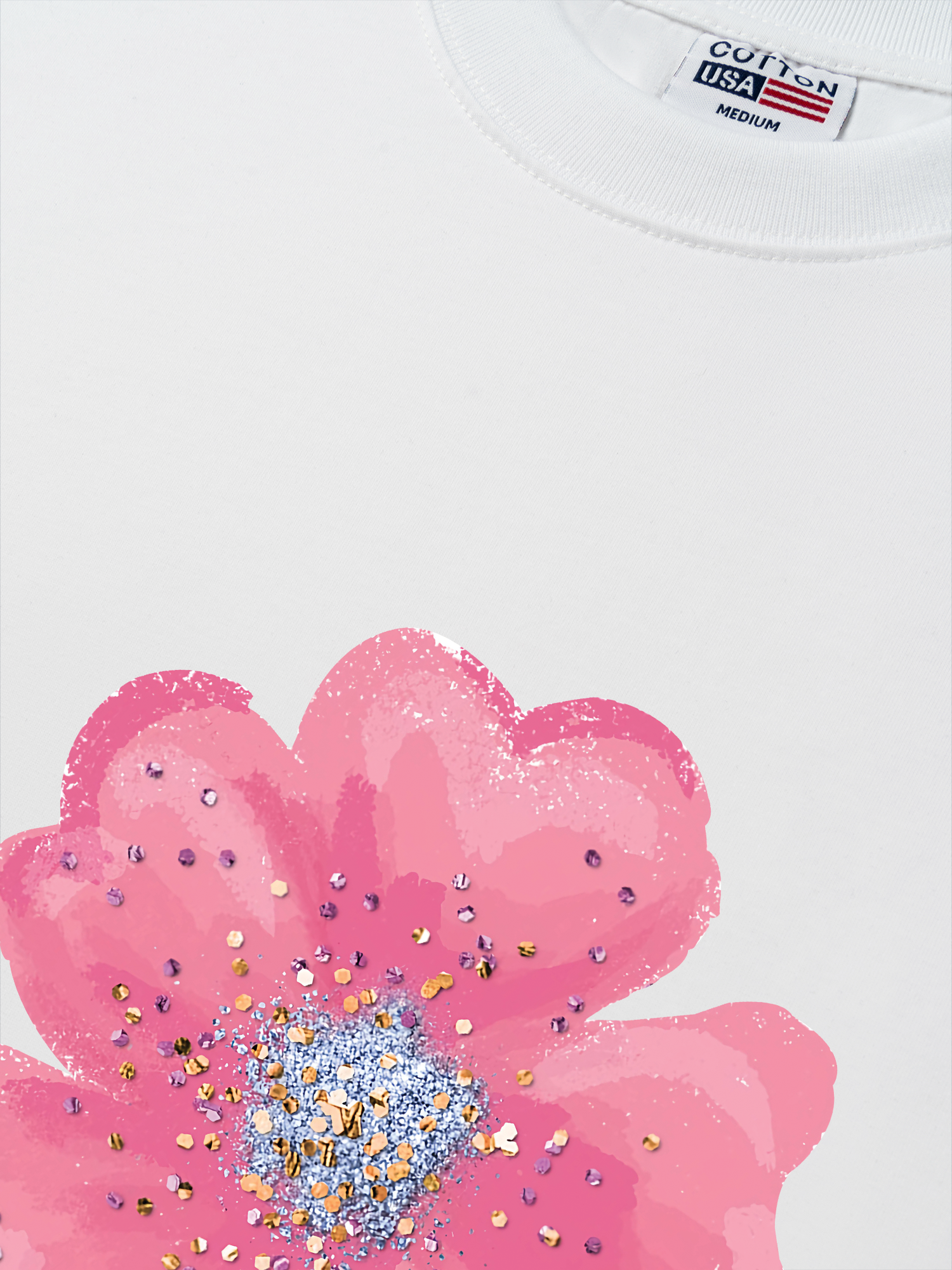 Áo Thun Relaxed Fit Bling Pink Flower