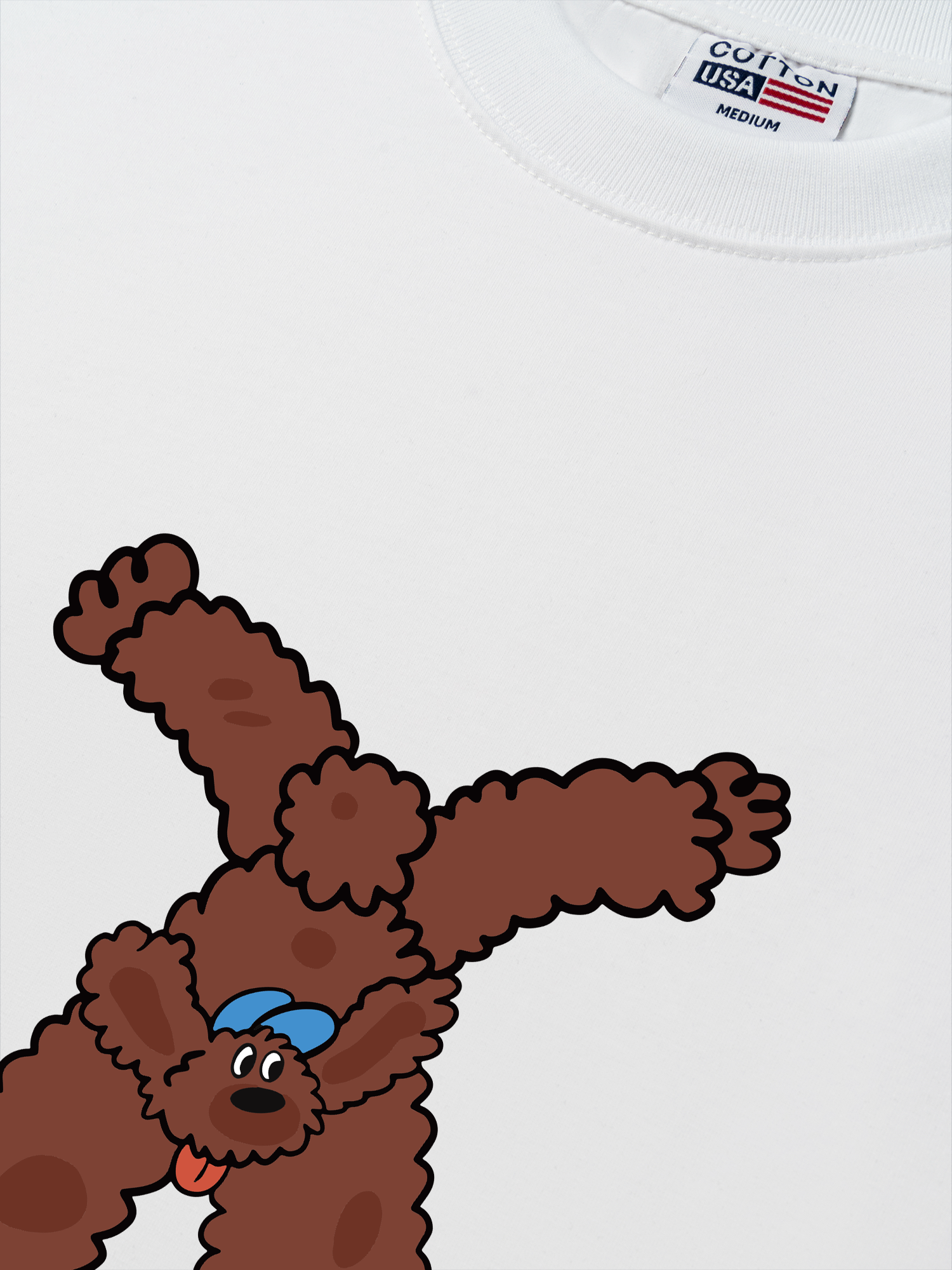 Áo Thun Relaxed Fit Soft Paw Brown Teddy