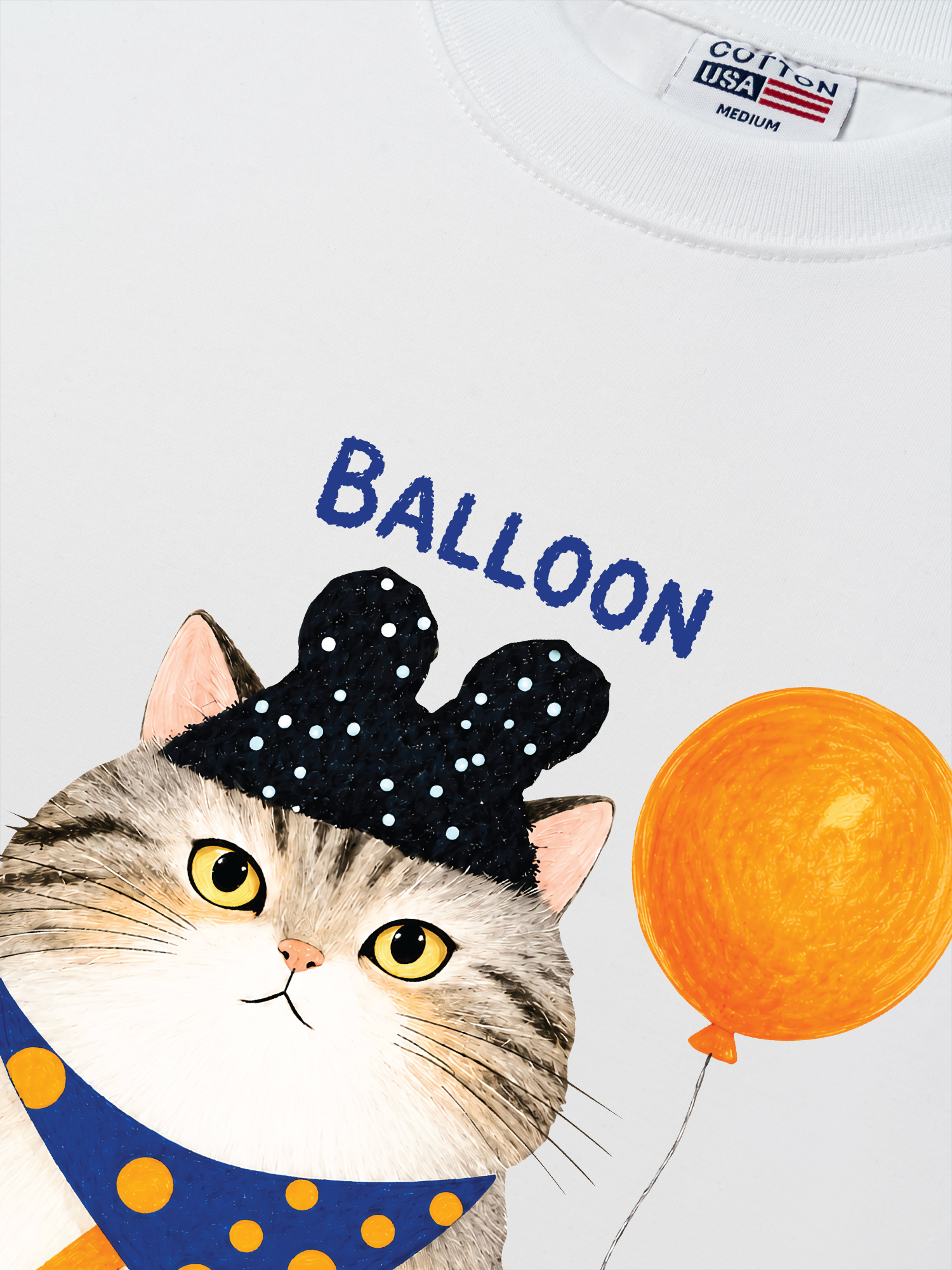 Áo Thun Relaxed Fit Soft Paw Meaw With Balloon