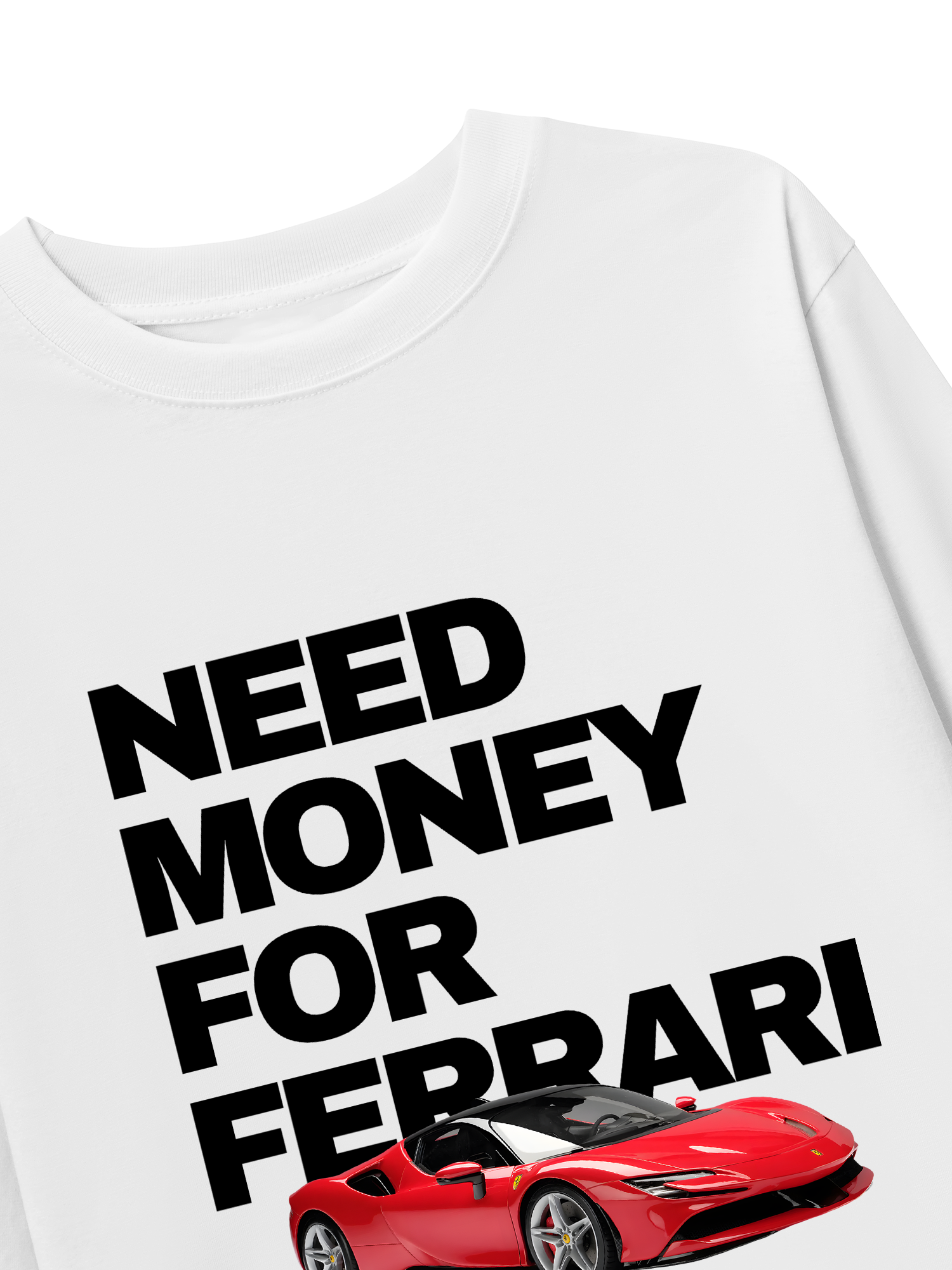 Áo Thun Dài Tay Ferrari Need Money For Classic