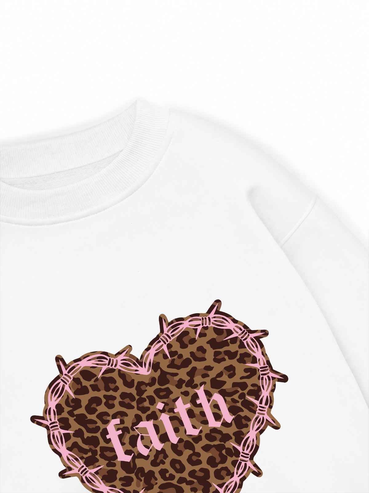 Áo Sweater Nỉ Hai Da Urban Leopard Faith Heart