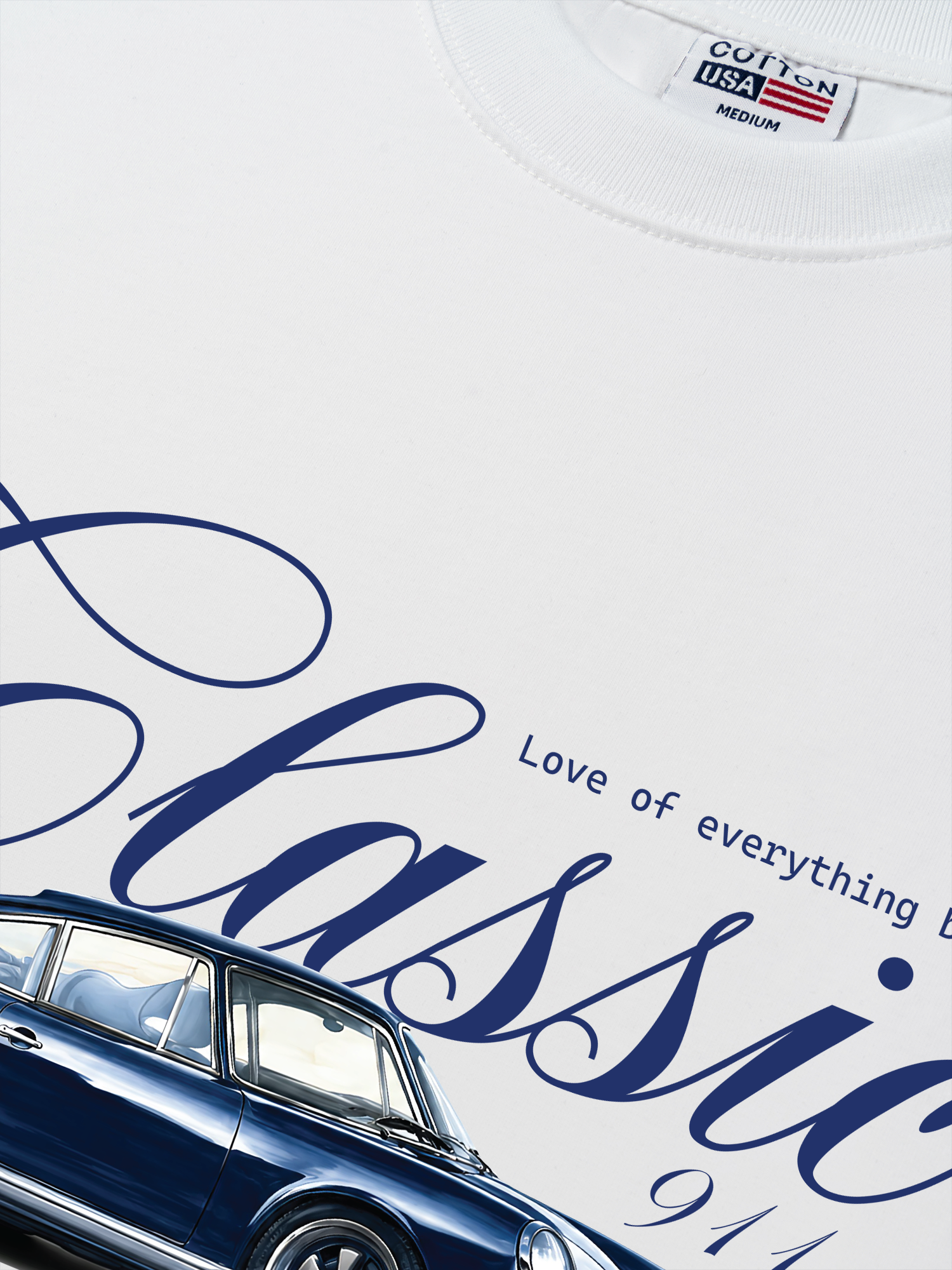 Áo Thun Relaxed Fit  Car Love Of Everything Blue Classic 911