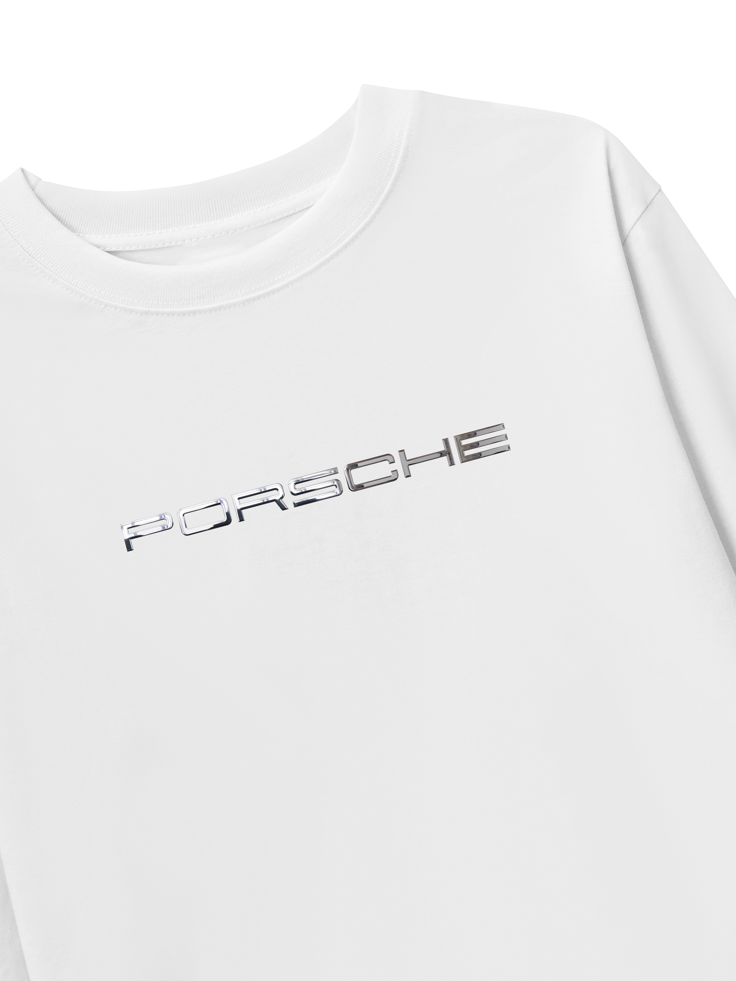 Áo Thun Dài Tay Porsche Chrome Typo