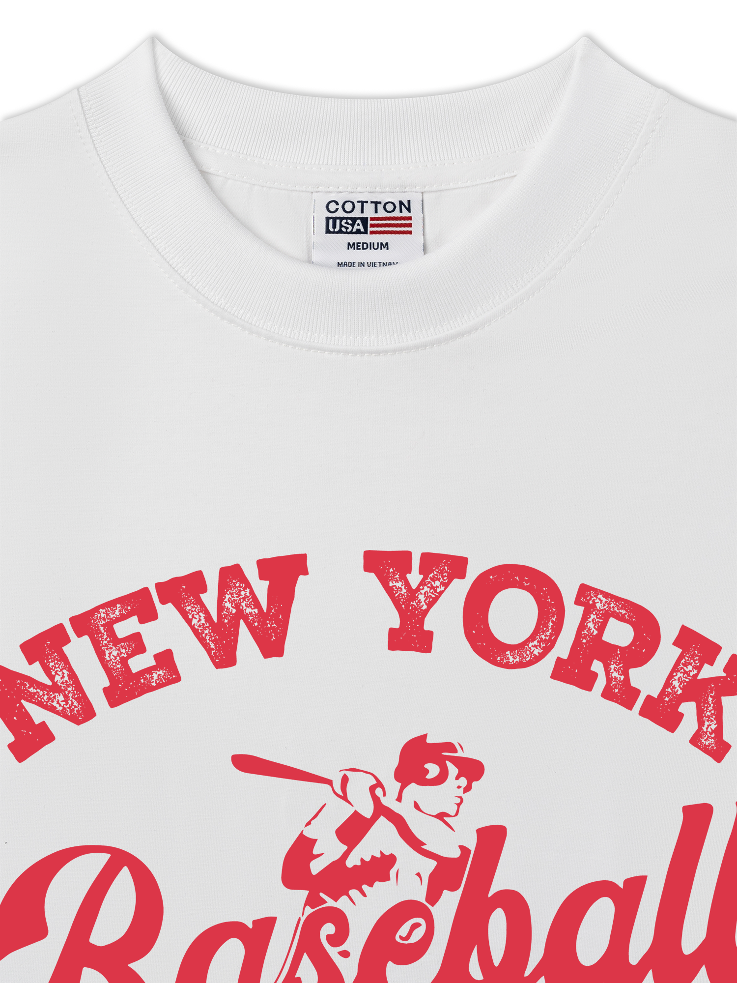 Áo Thun Relaxed Fit New York Baseball Pink
