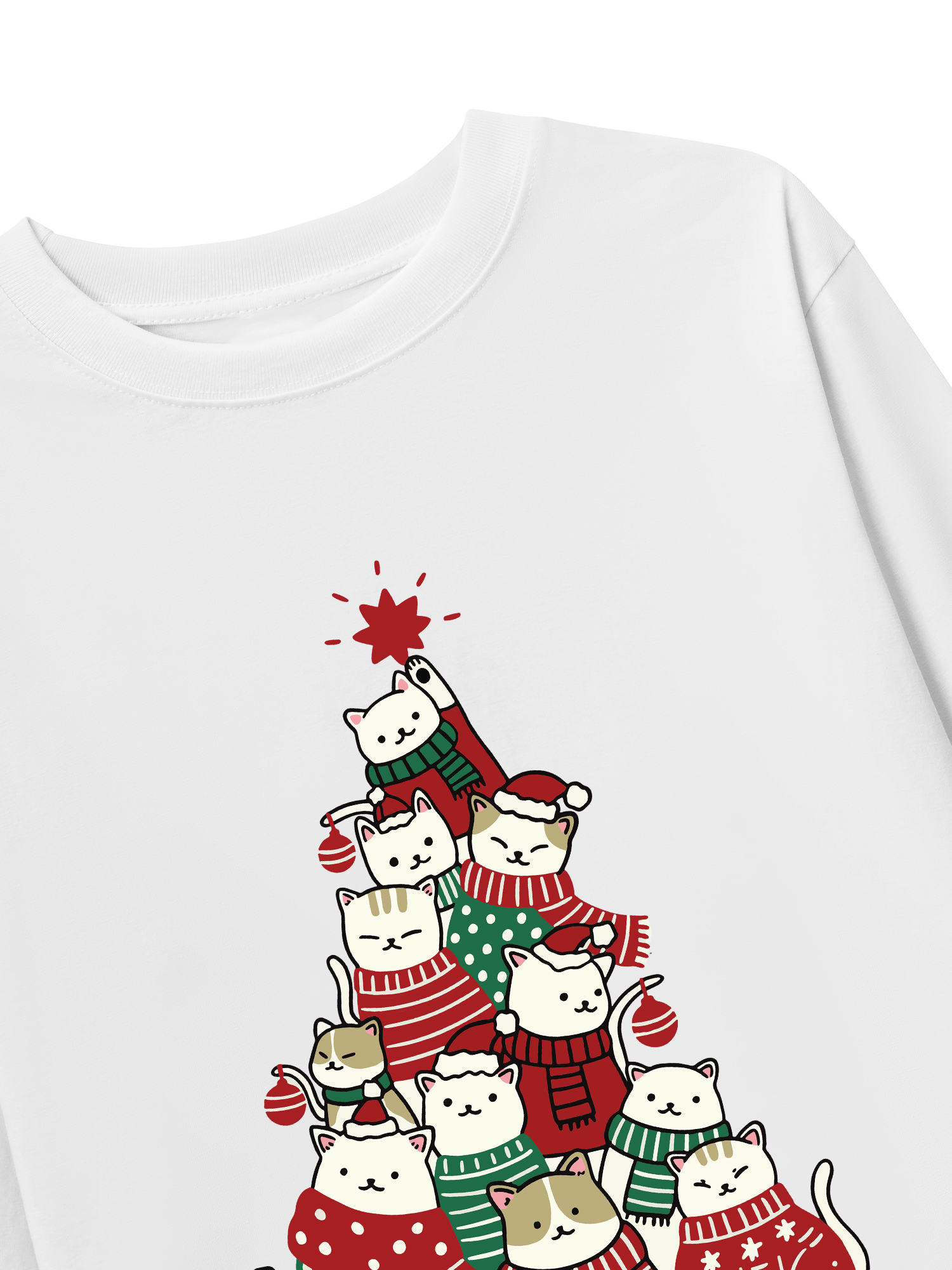 Áo Thun Dài Tay Meowy Christmas Tree