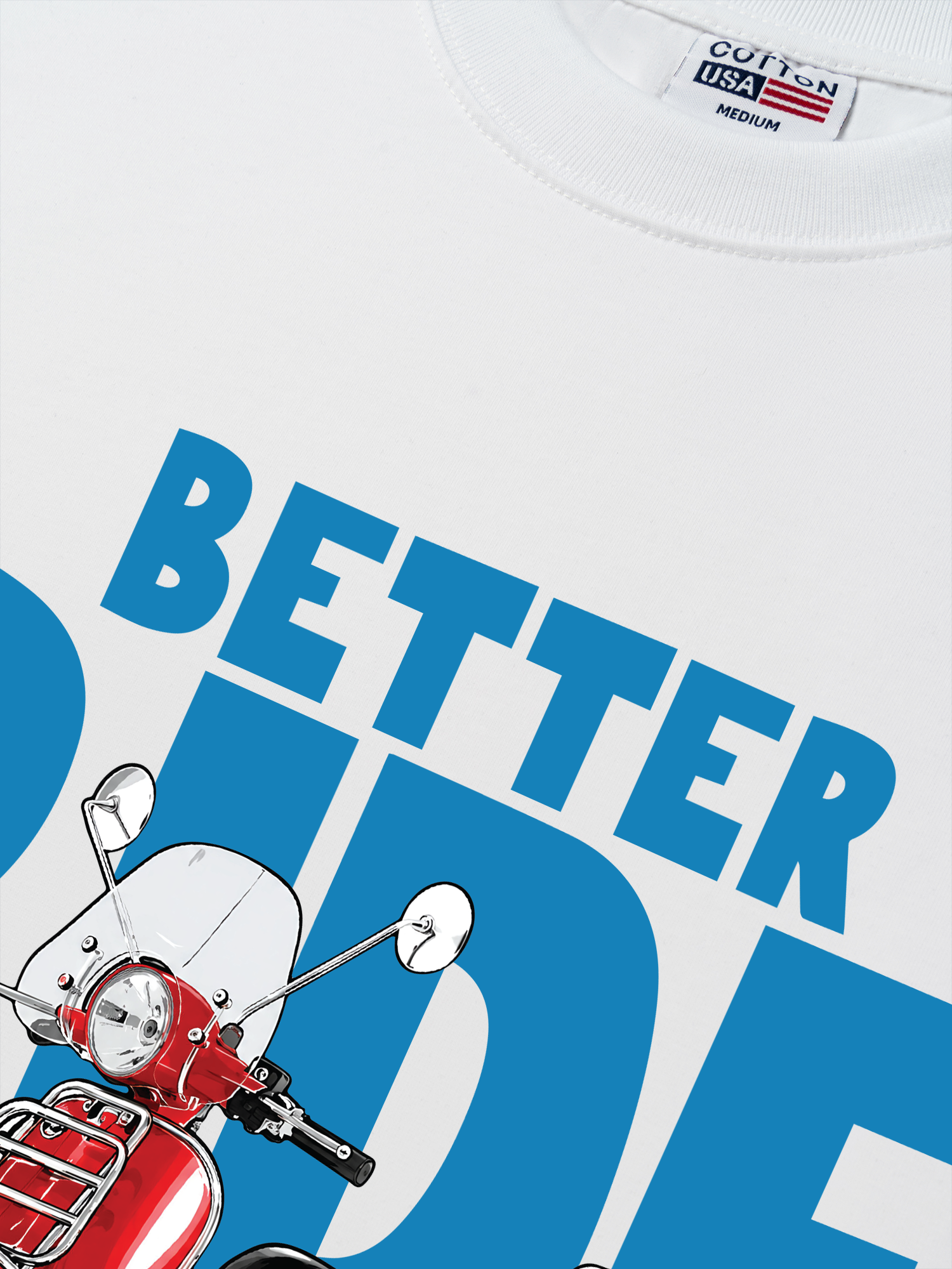 Áo Thun Relaxed Fit Motobike Better Ride With Vespa