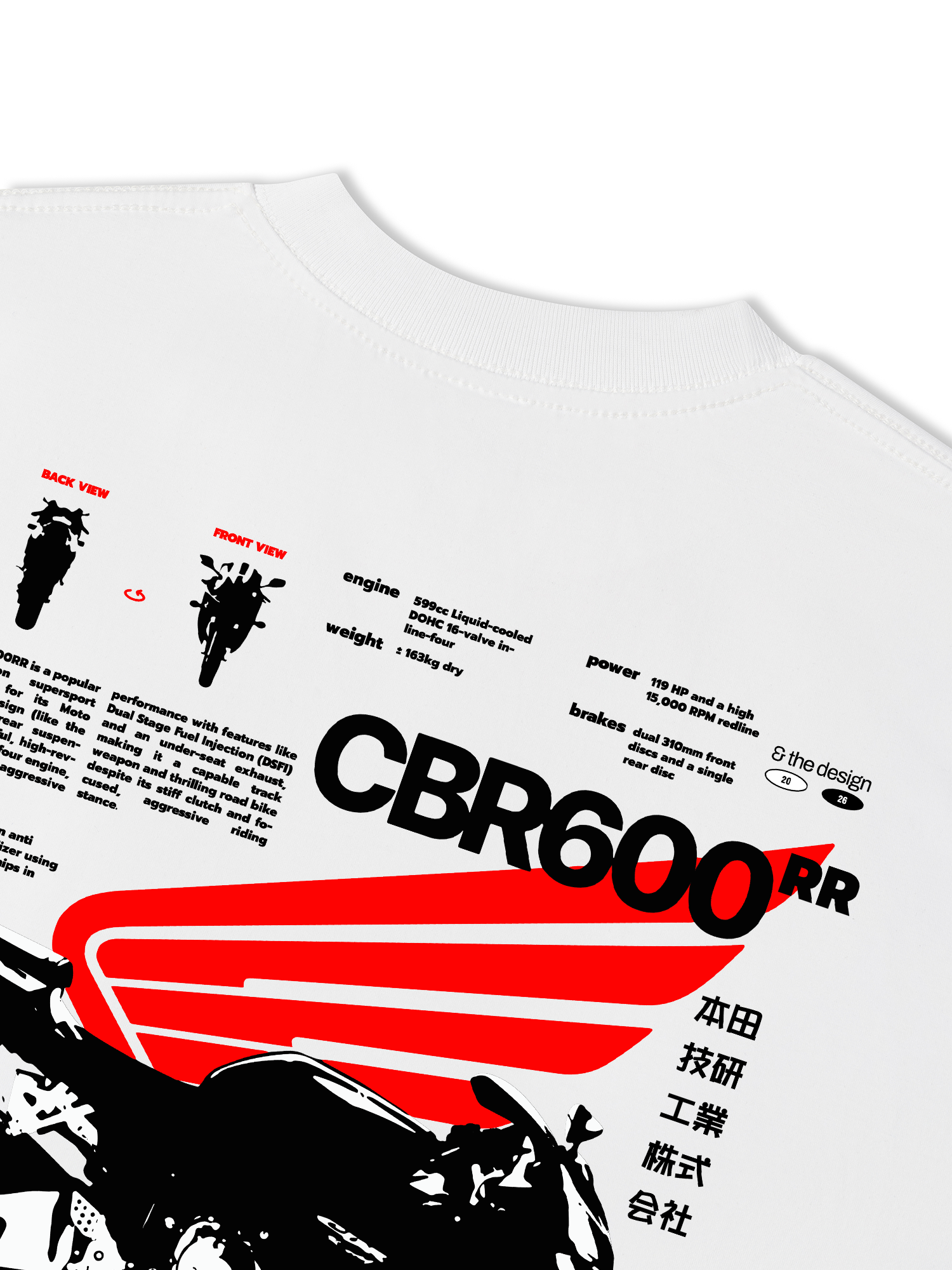 Áo Thun Relaxed Fit CBR 600 RR The Design
