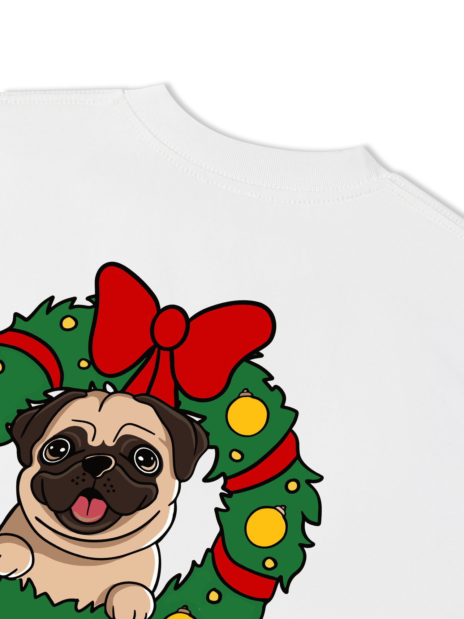 Áo Thun Relaxed Fit Pug In A Wreath