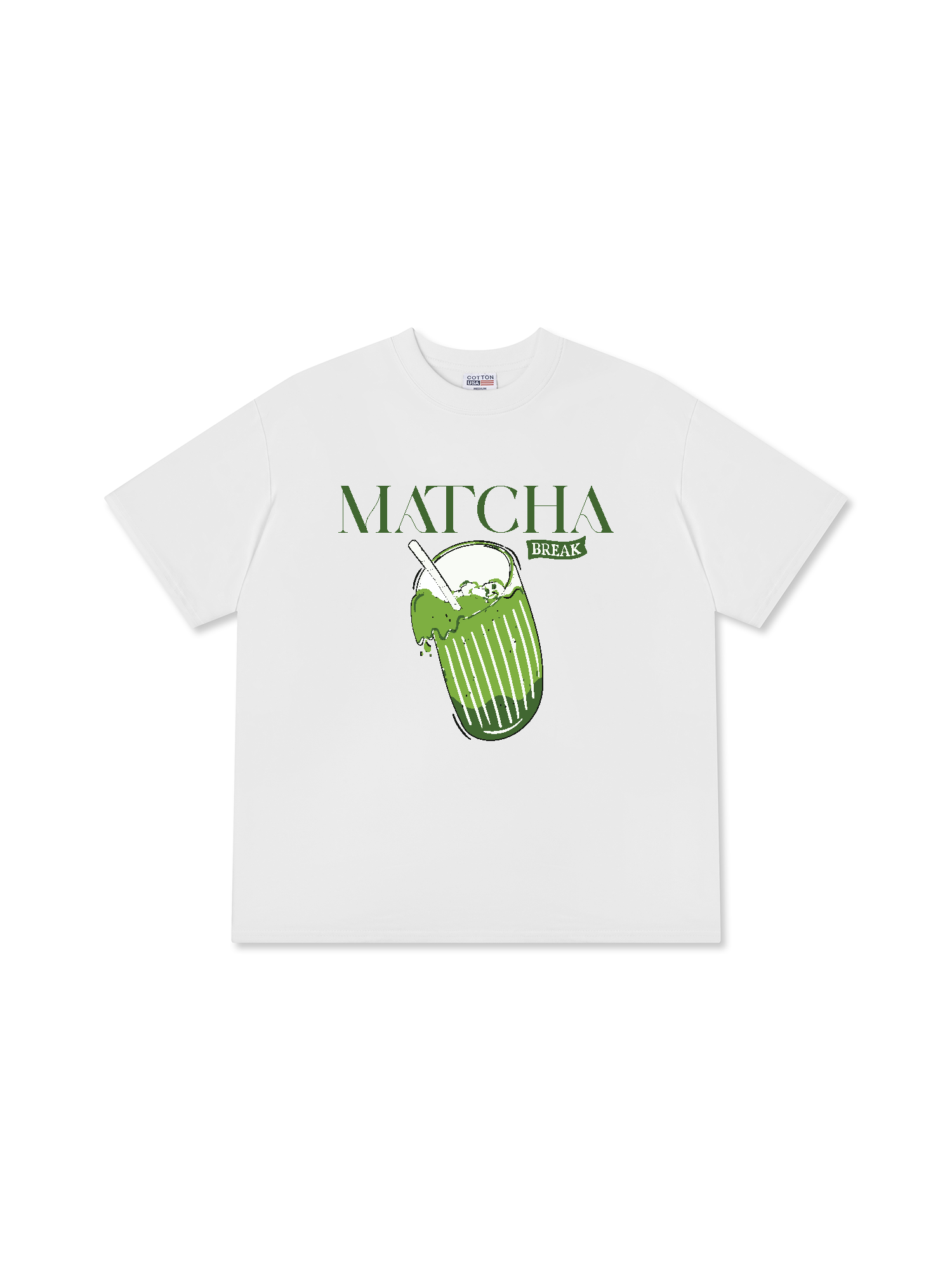 Áo Thun Relaxed Fit Daily Cup Matcha Đá Xay
