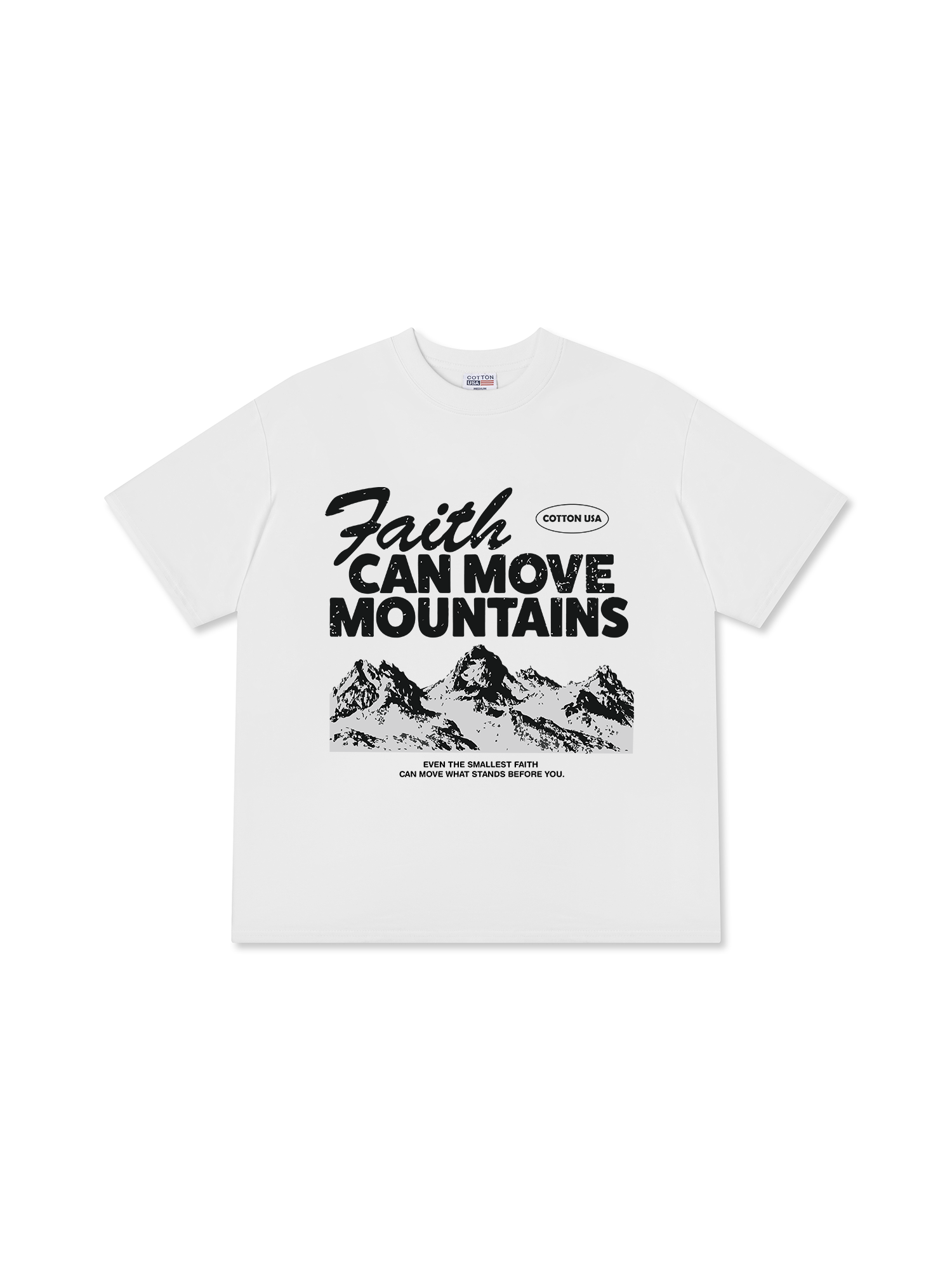 Áo Thun Relaxed Fit Adventure Faith Can Move Mountains