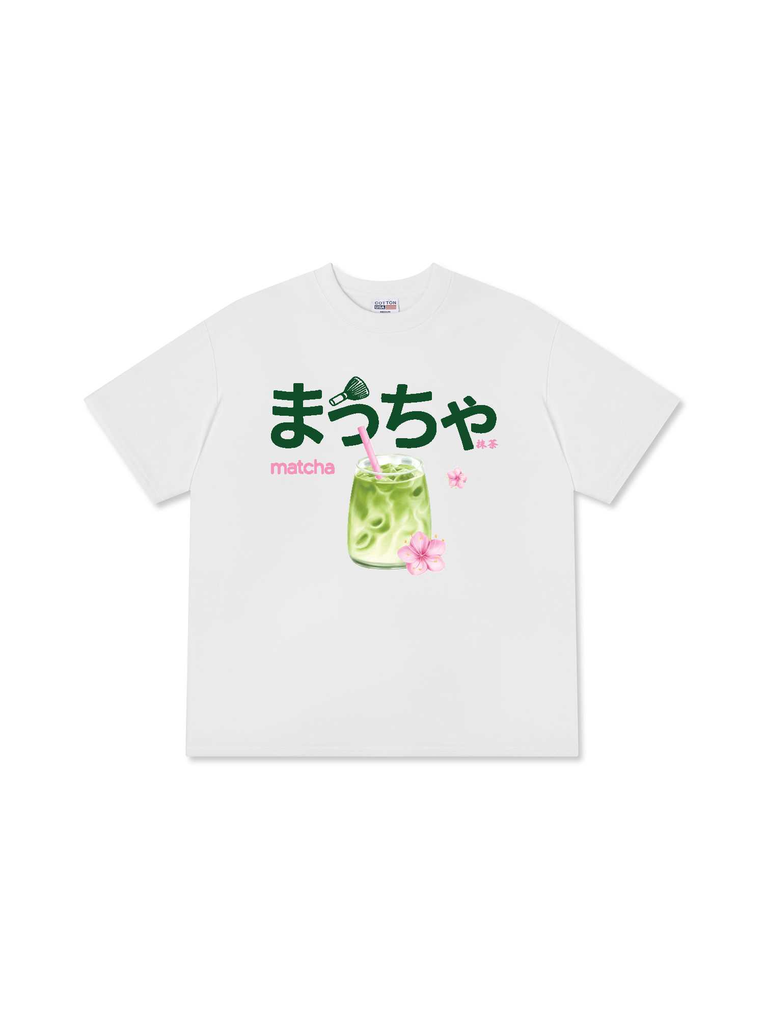 Áo Thun Relaxed Fit Daily Cup Matcha And Flower