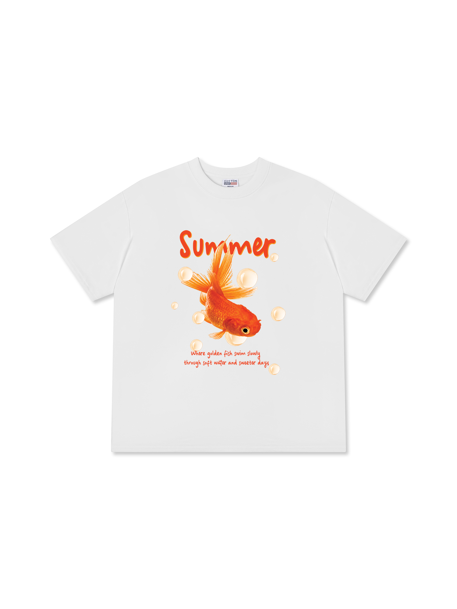 Áo Thun Relaxed Fit Tshirt Tropical Cá Vàng