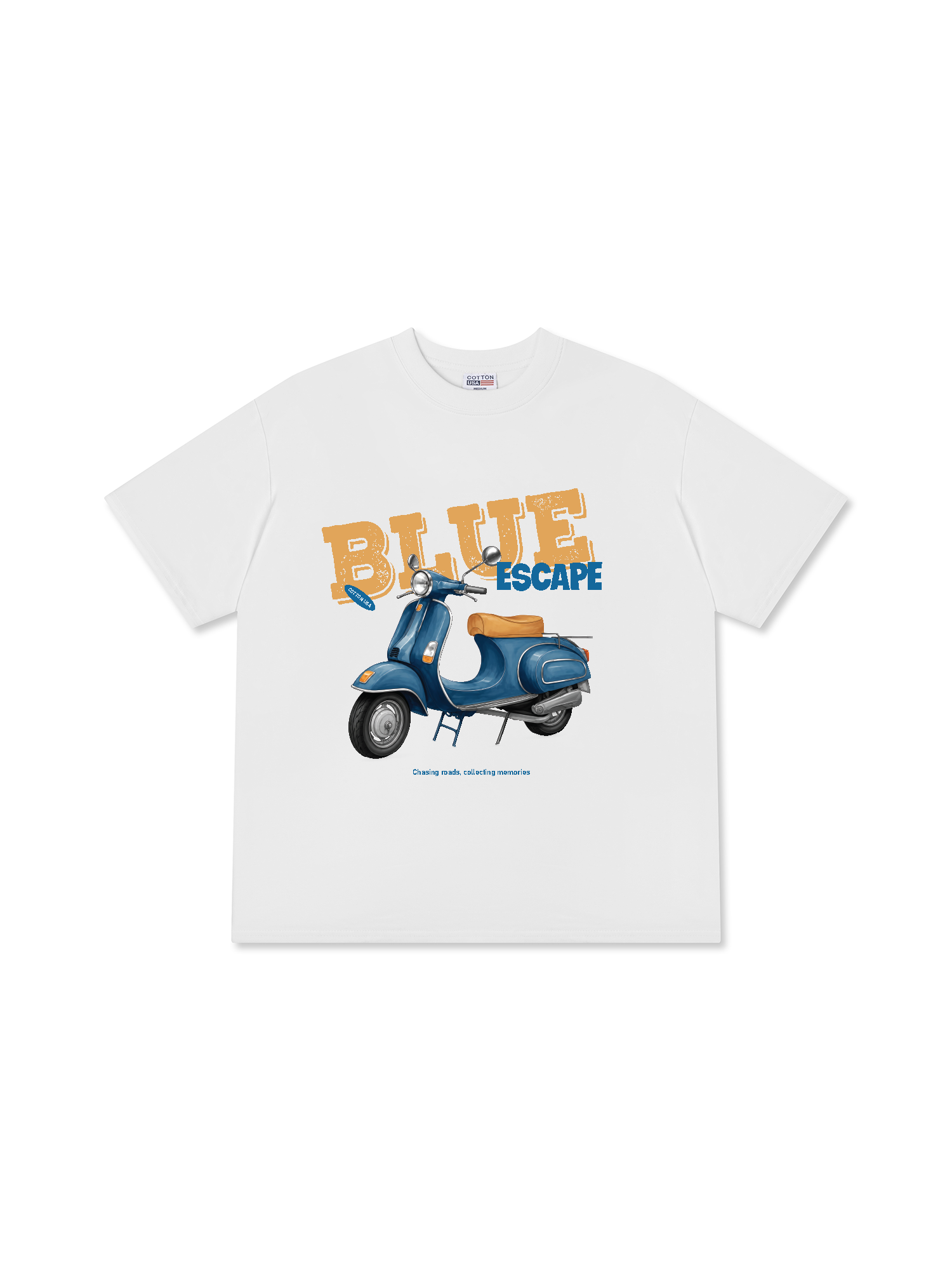 Áo Thun Relaxed Fit Car Blue Escape