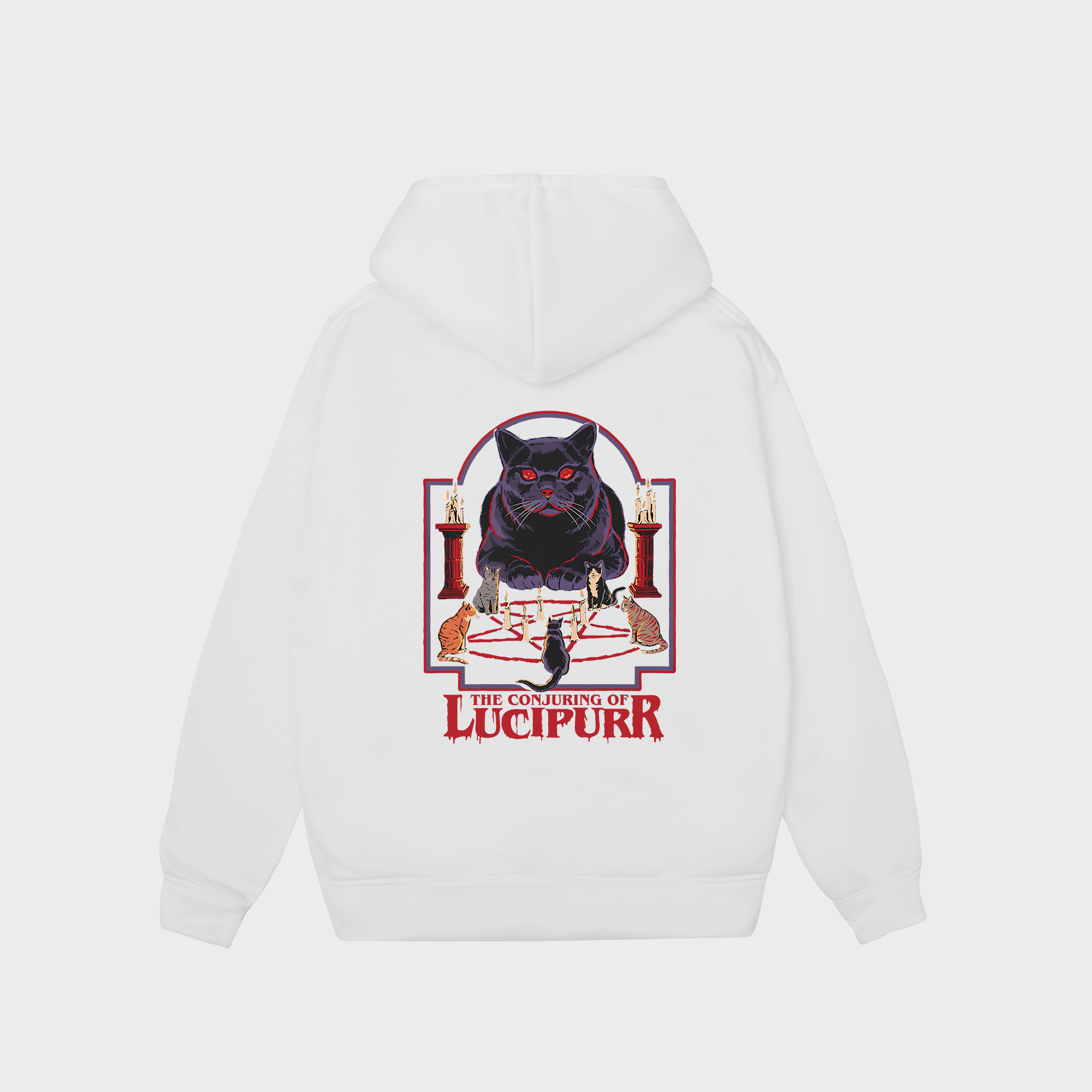 STEVEN RHODES THE CONJURING OF LUCIPURR HOODIE / TRẮNG