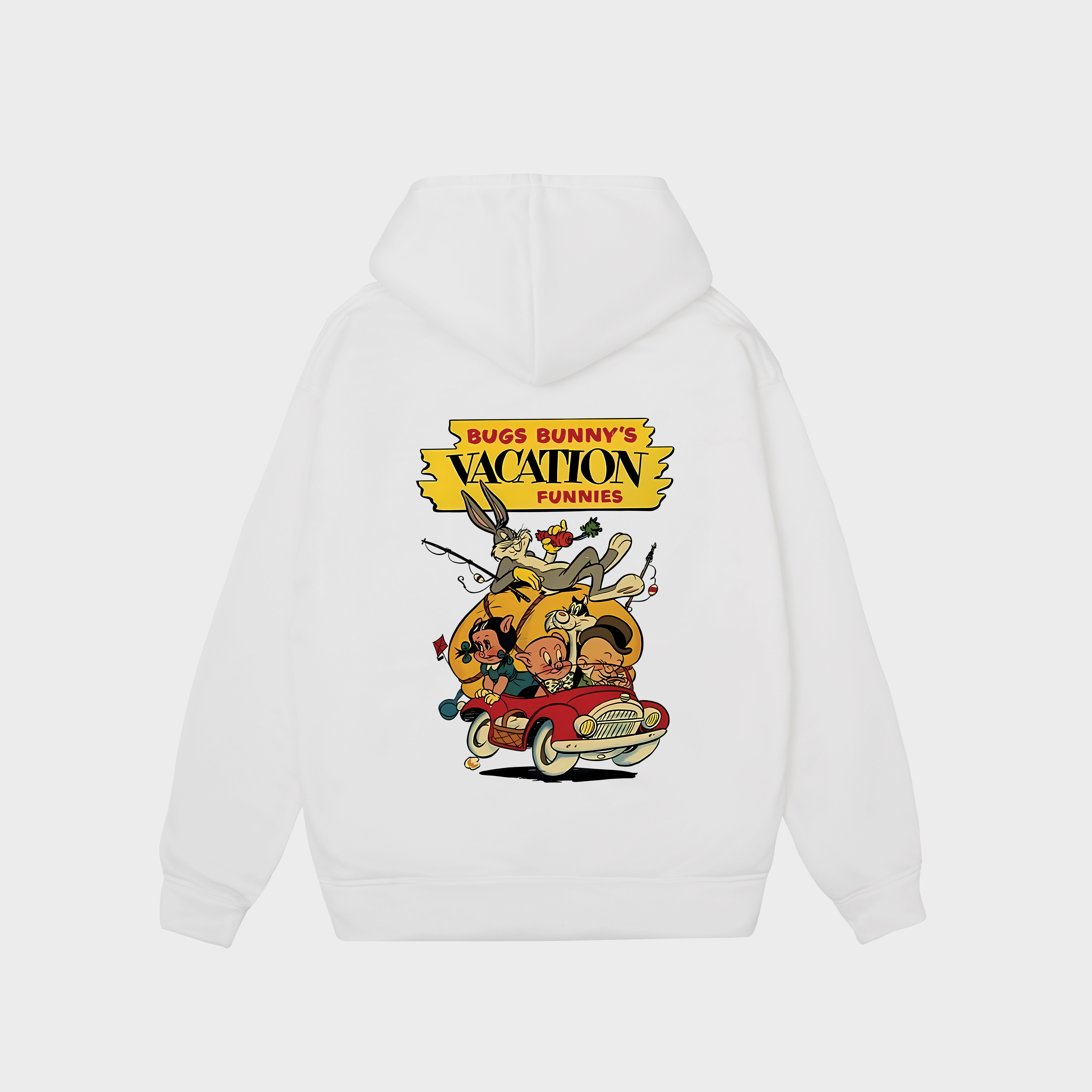 DISNEY BUGS BUNNY'S VACATION FUNNIES HOODIE / TRẮNG