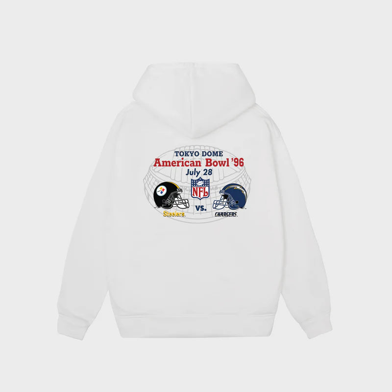 Flash Sale NFL Tokyo Dome 1996 Chargers Vs Steelers Hoodie