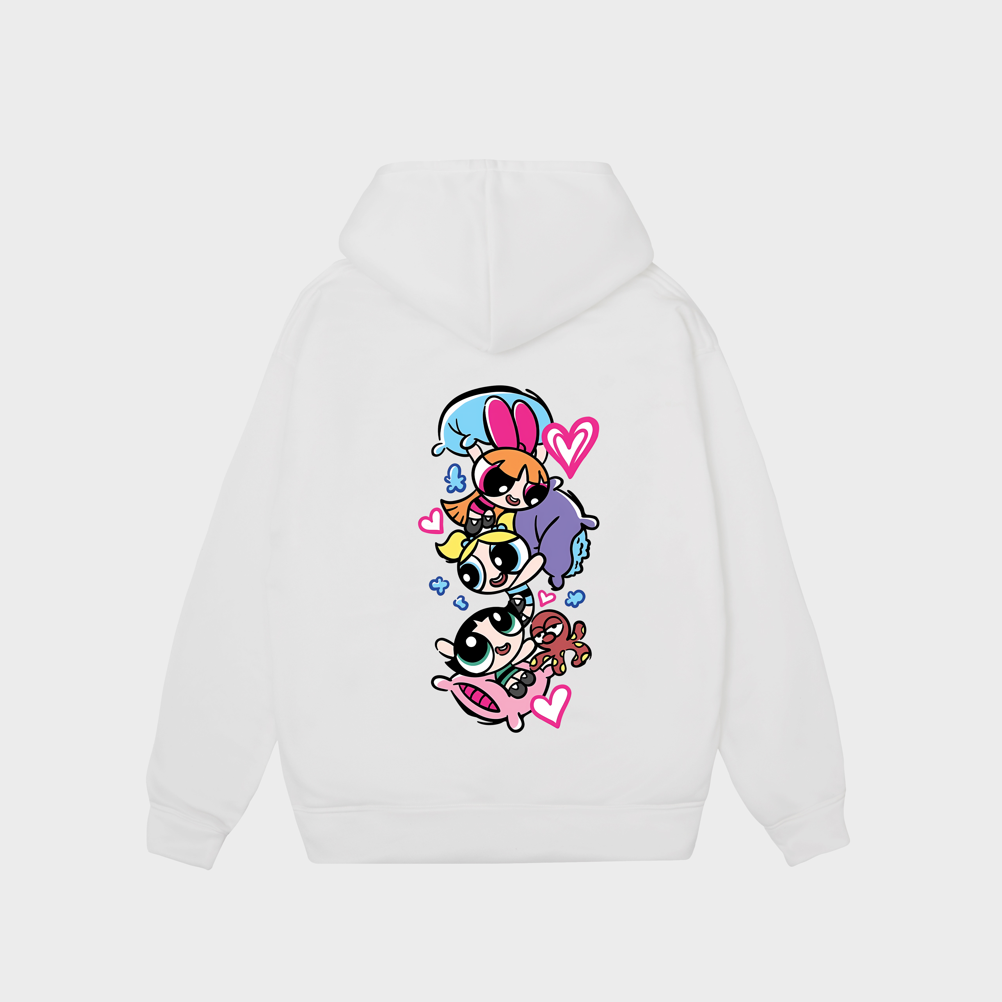 MLB The Powerpuff Girls Heart Pink Hoodie