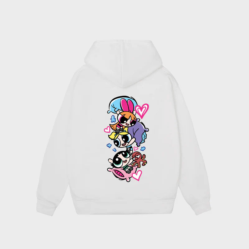 Flash Sale MLB The Powerpuff Girls Heart Pink Hoodie